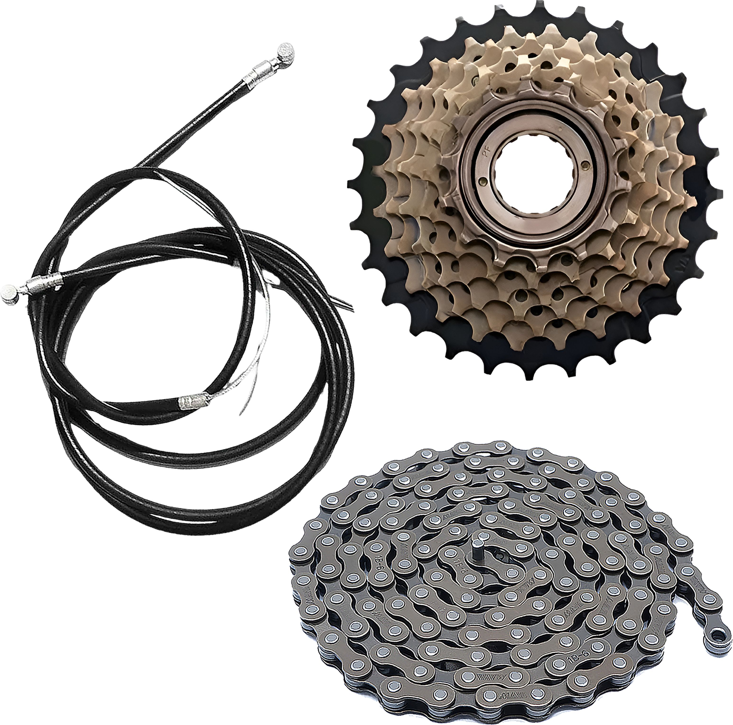 razaiq 7 Speed Cycle Gear Kit with 14-28T Cassette, Chain & Brake Wire Set Bicycle Brake Disk-picture-16