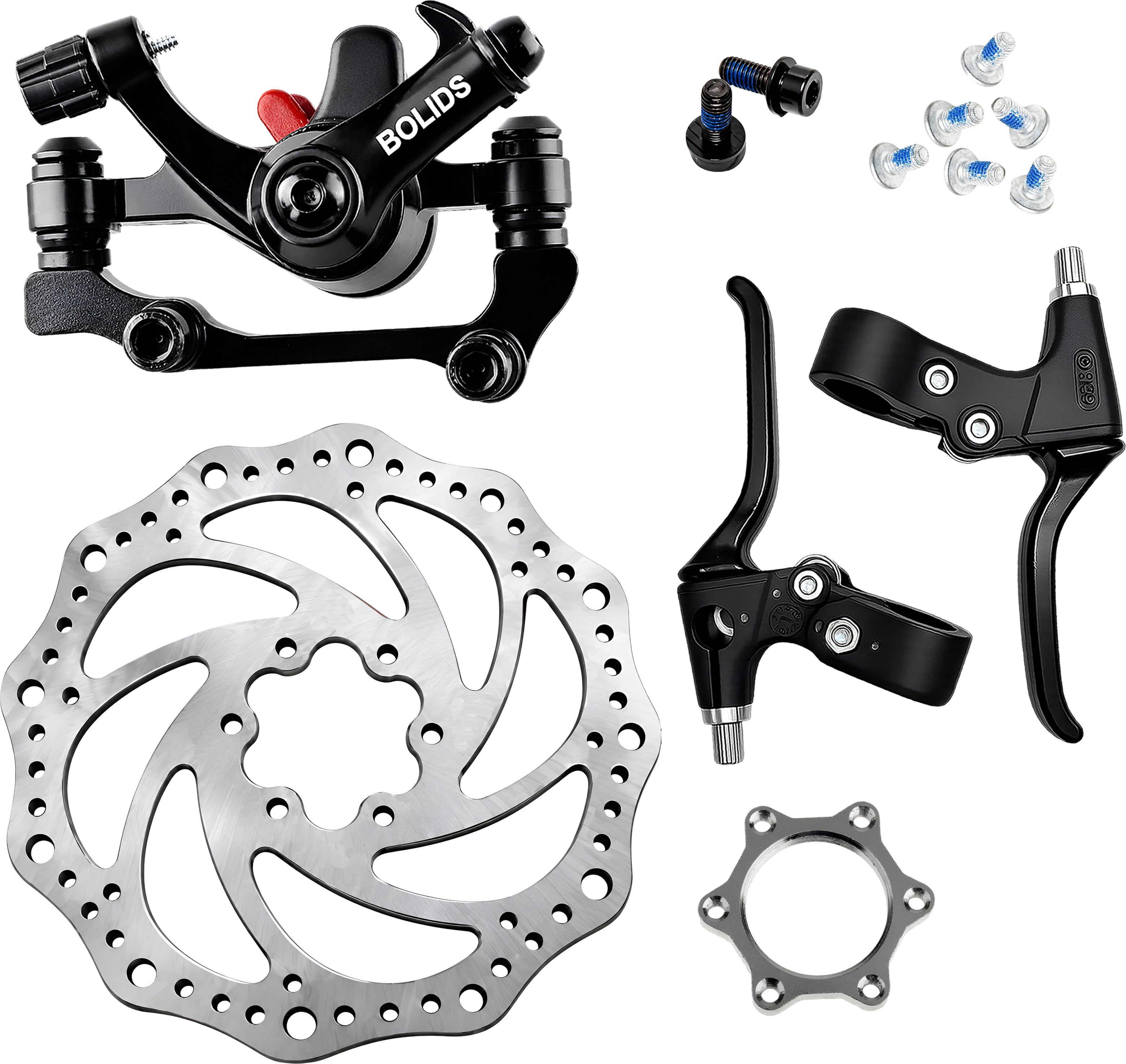 razaiq Cycle Disc Brake Kit with 160mm Rotor, Lever & Freewheel Hub Nut Set Bicycle Brake Disk-picture-38
