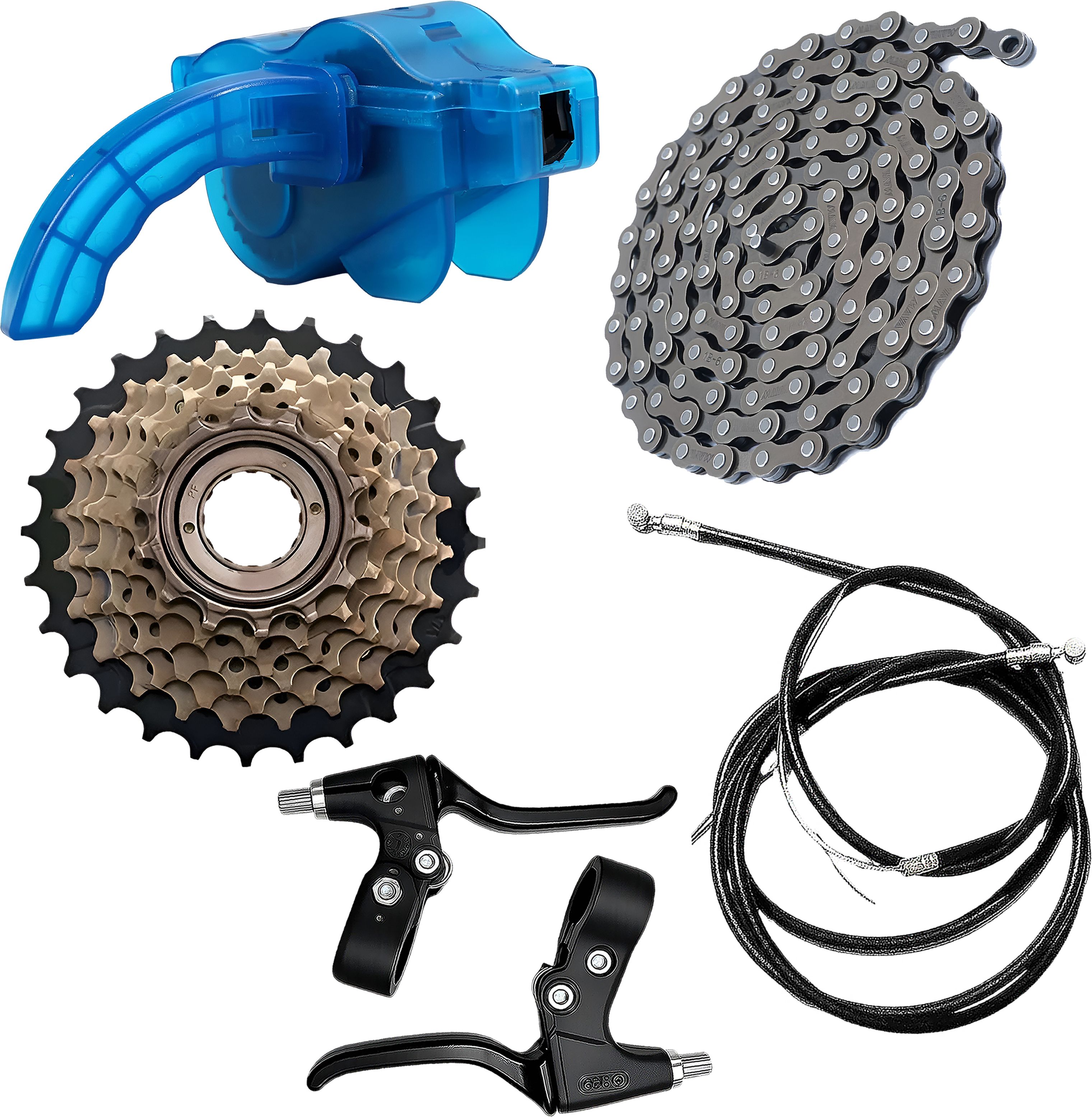 razaiq Bicycle Chain Cleaner, 116 Link Chain & Disc Brake Lever Cable Wire Kit Bicycle Brake Disk-picture-22