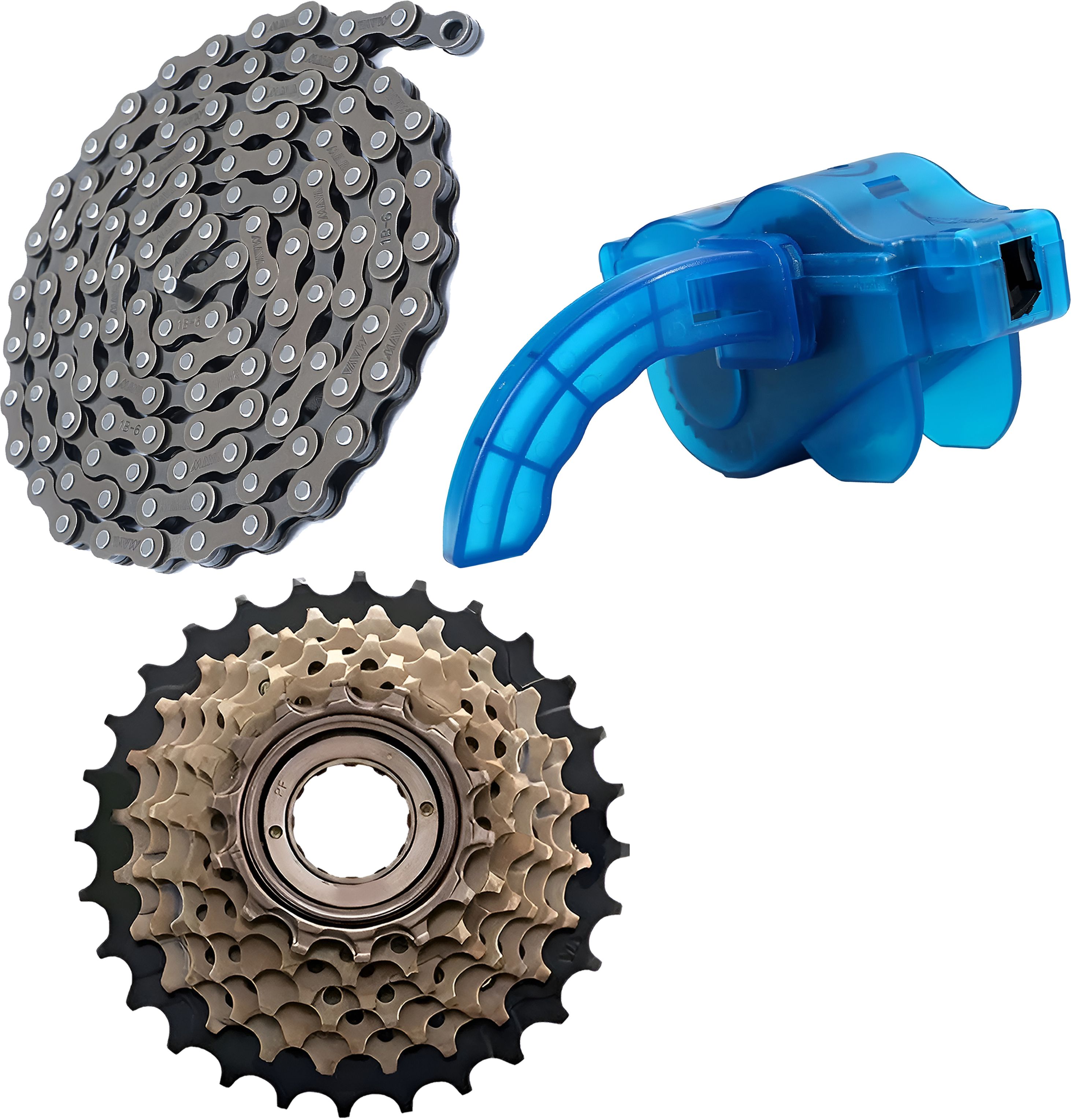 razaiq Cycle Chain Cleaner Tool with 116 Link Chain & 7 Speed Gear Cassette Bicycle Brake Disk-picture-22