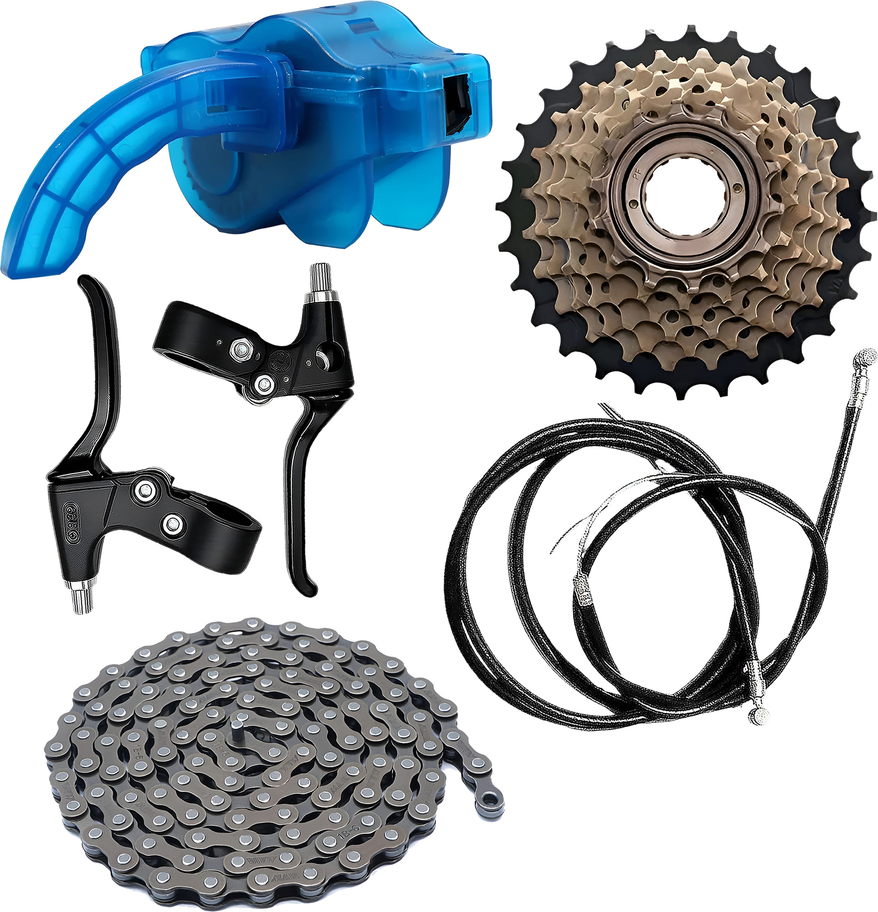 razaiq Bicycle Drivetrain Kit with Chain Cleaner, Cassette & Brake Lever Cable Bicycle Brake Disk-picture-31
