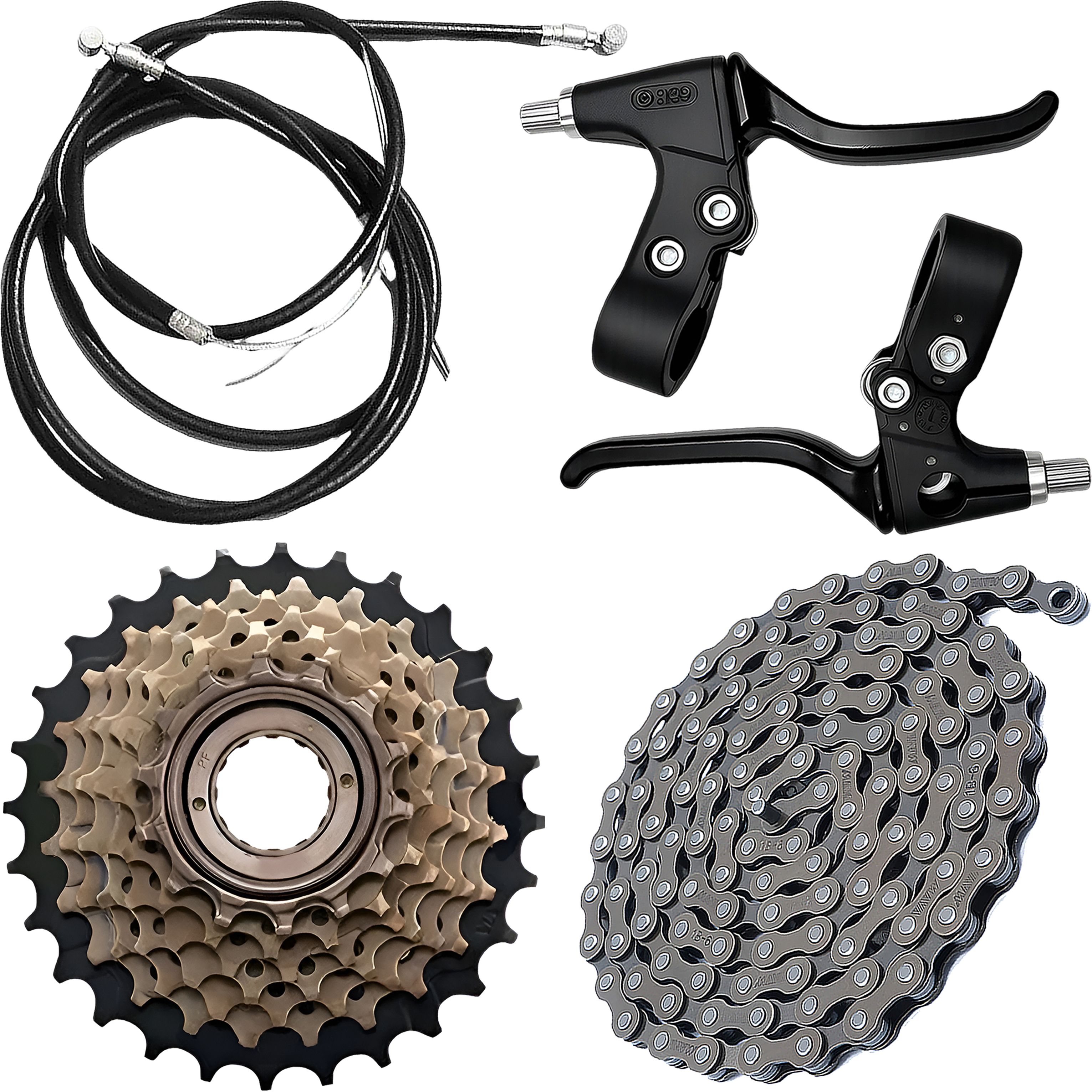 razaiq Cycle 7 Speed Gear Upgrade Kit with Disc Brake Lever & Chain Set Bicycle Brake Disk-picture-26