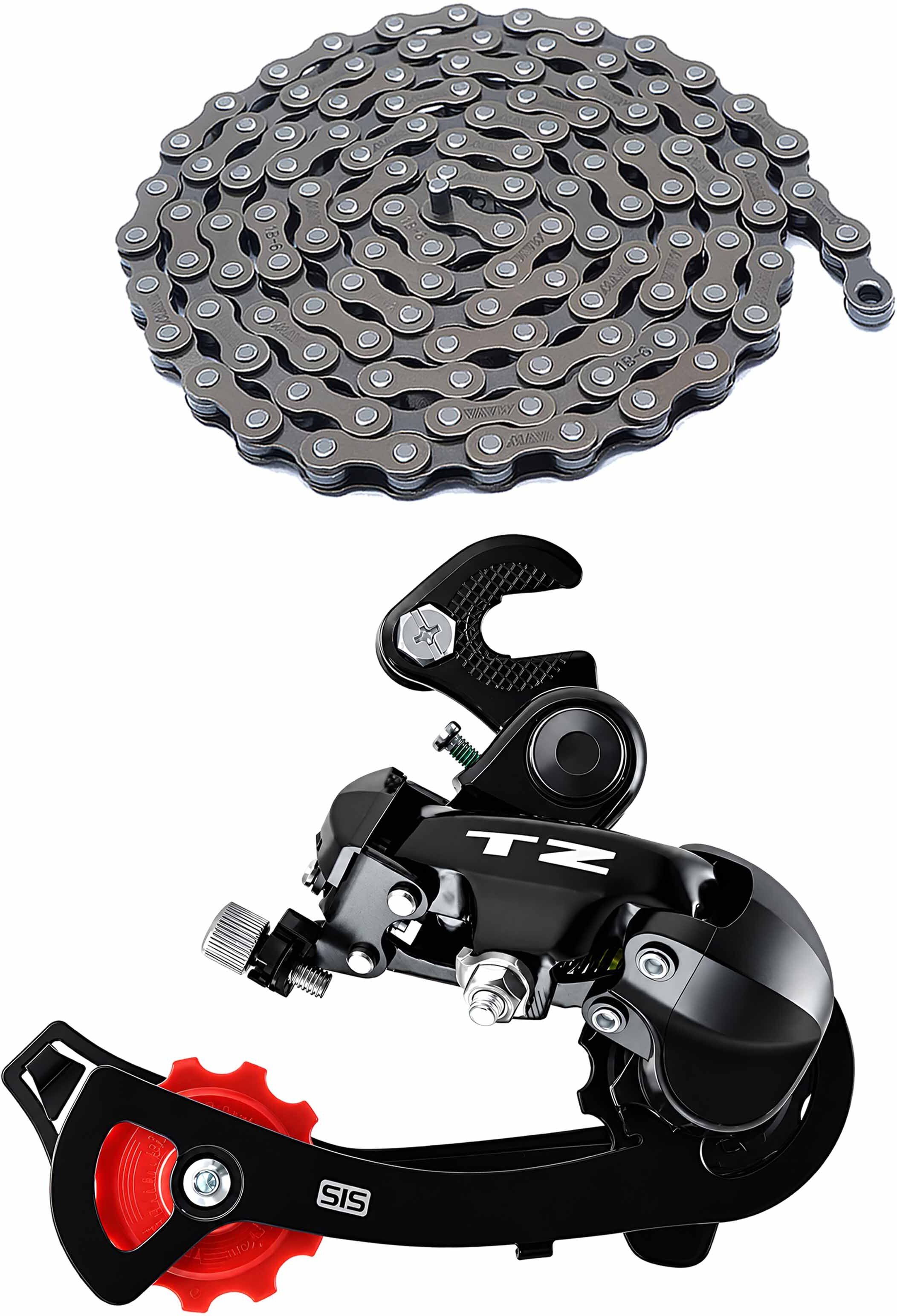 razaiq Cycle Rear Gear Changer TZ Tourney with 116 Link Chain 6/7 Speed Alloy Parts Bicycle Brake Disk-picture-33