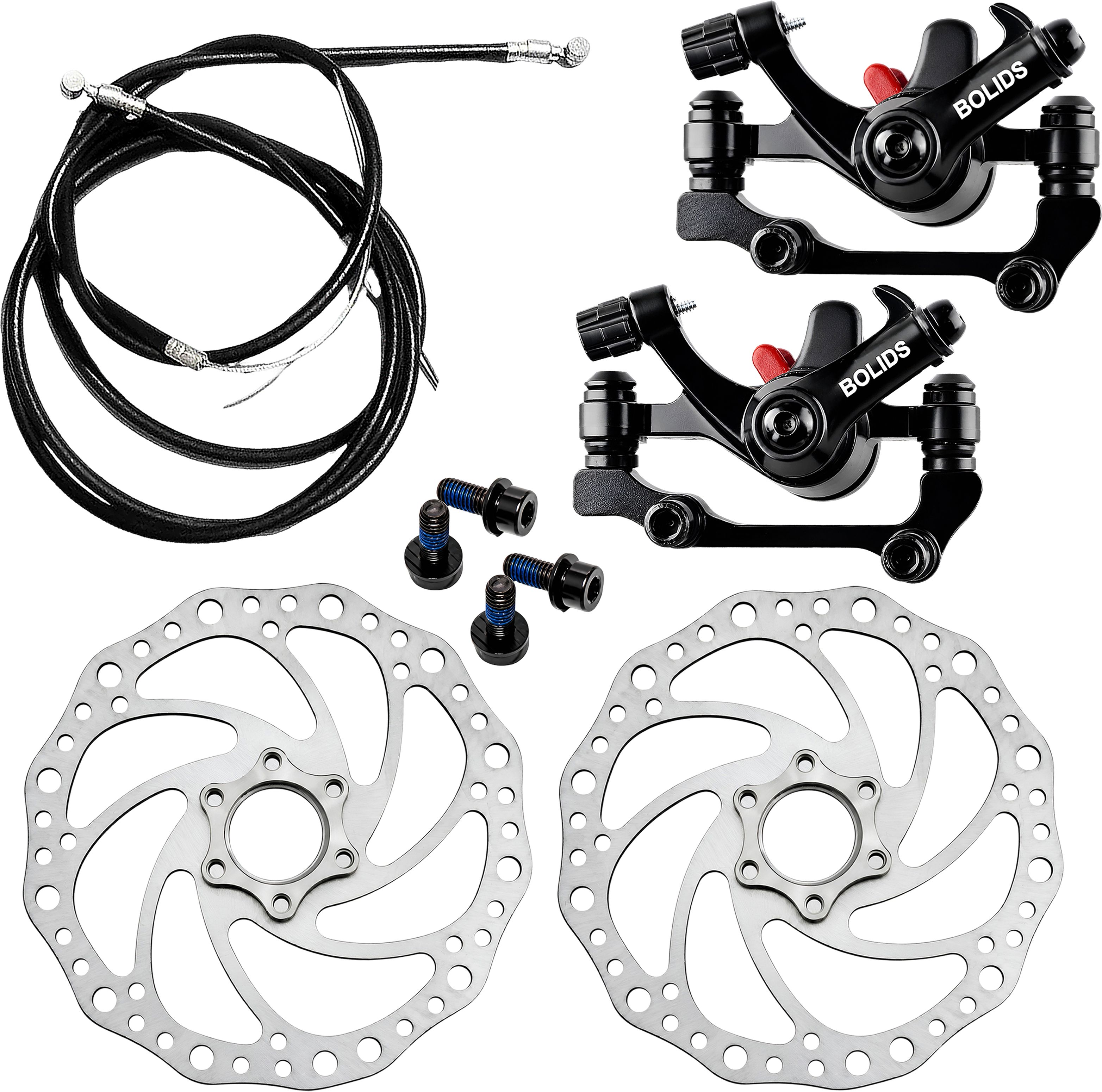 razaiq 2PC Universal Cycle Disc Brake Set with Rotor Plates & Cable Wire Kit Bicycle Brake Disk-picture-41