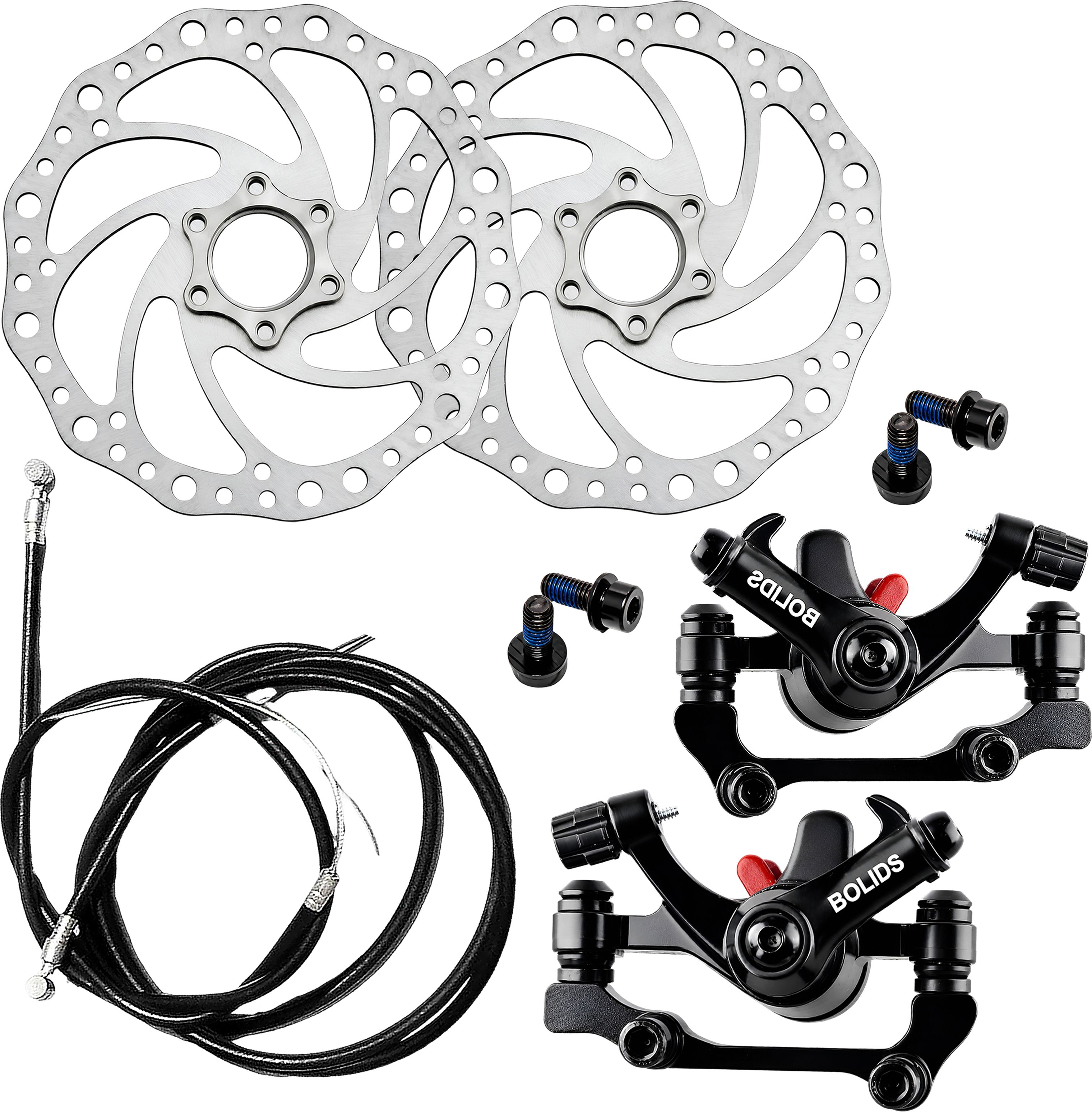 razaiq 2PC Cycle Disc Brake Kit with Rotor Plates & Brake Cable Wire Set Bicycle Brake Disk-picture-45