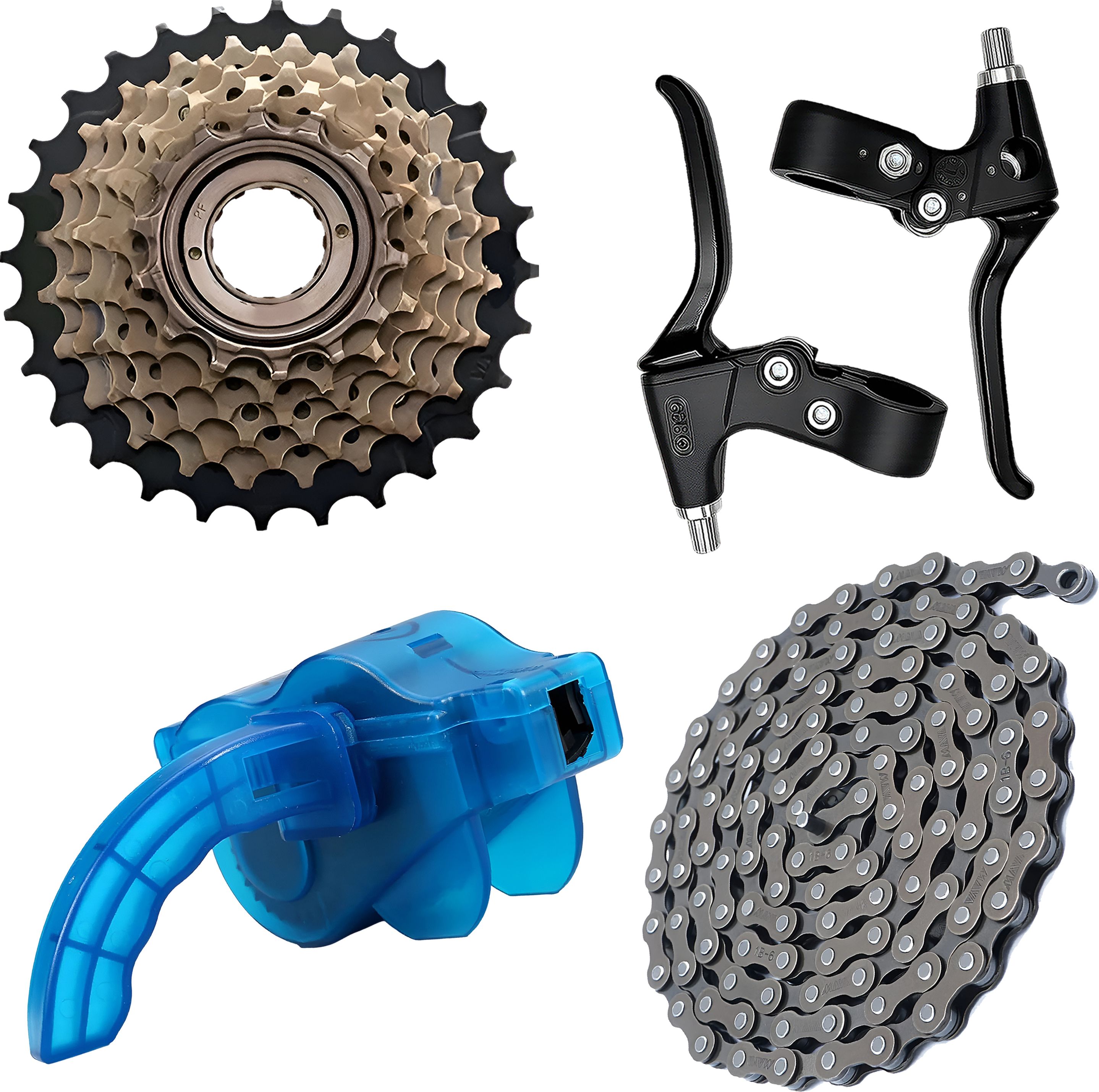 razaiq Bicycle Chain Cleaner Kit with 116 Link Chain, 7 Speed Cassette &Brake Cable Set Bicycle Brake Disk-picture-28