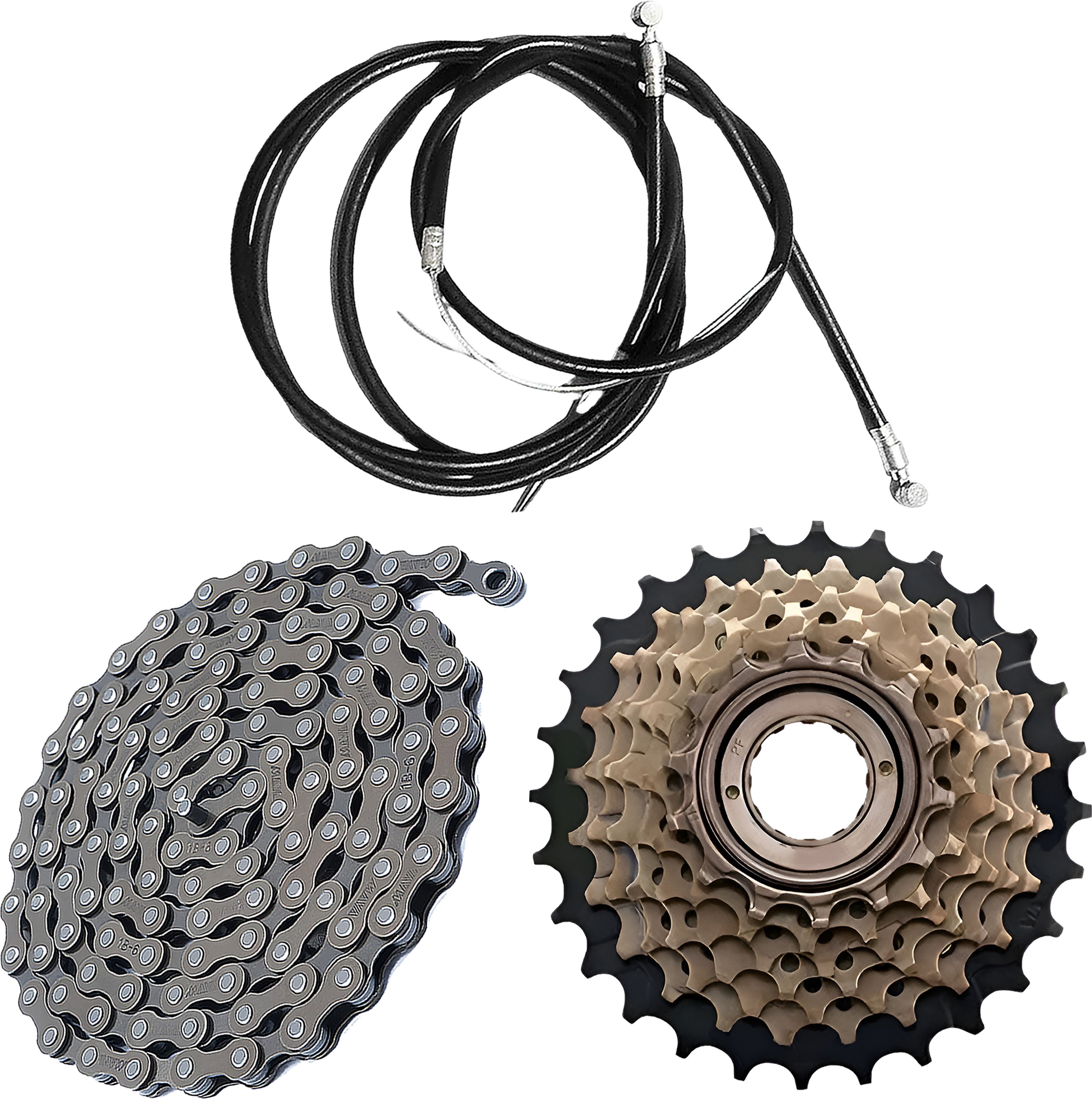 razaiq 7 Speed Bicycle Cassette Kit with Chain, Brake Cable & Rear Derailleur Bicycle Brake Disk-picture-28