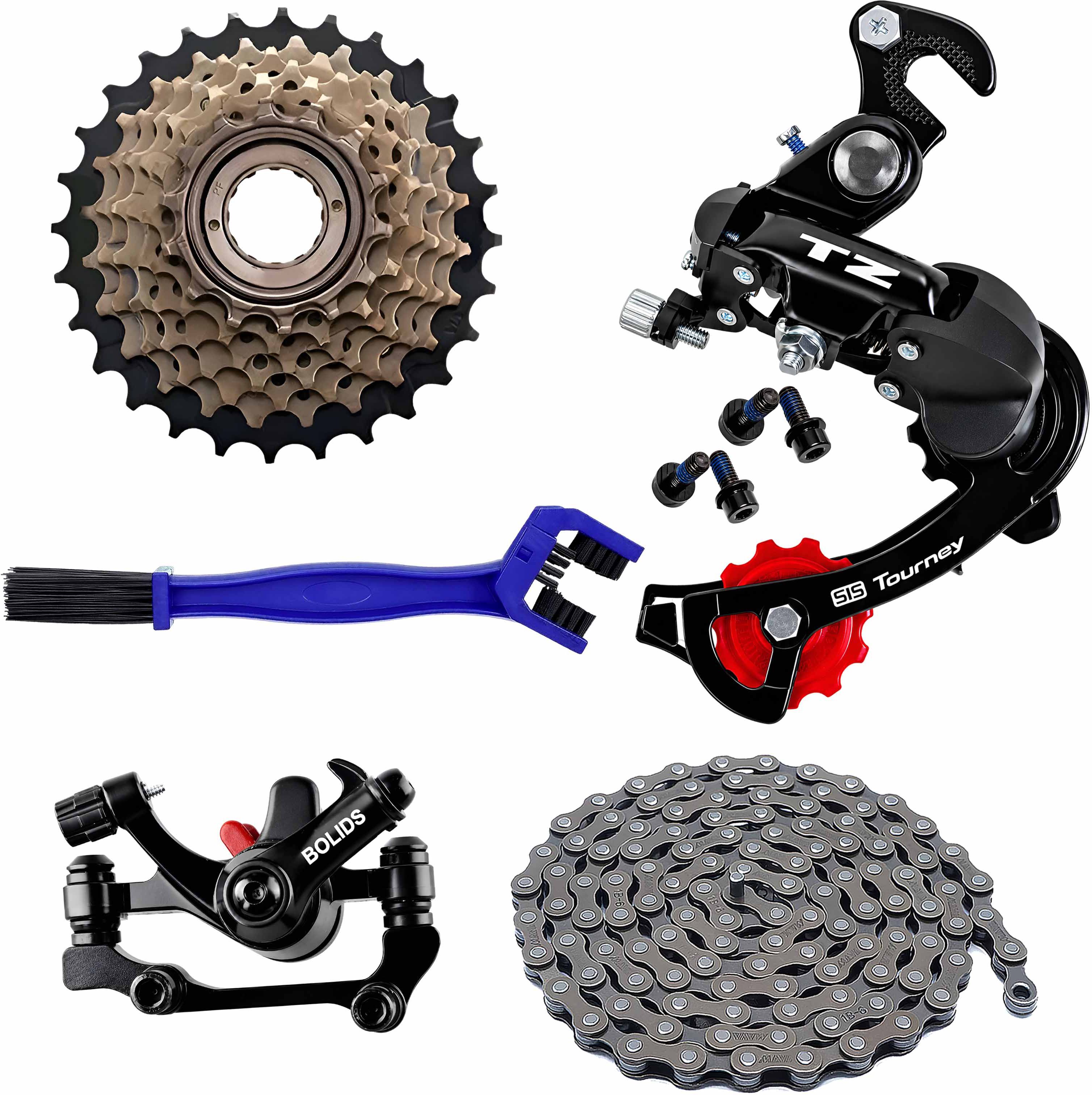 razaiq Bicycle Rear Derailleur Kit Chain Freewheel Disc Brake Cleaner Brush Set Bicycle Brake Disk-picture-39