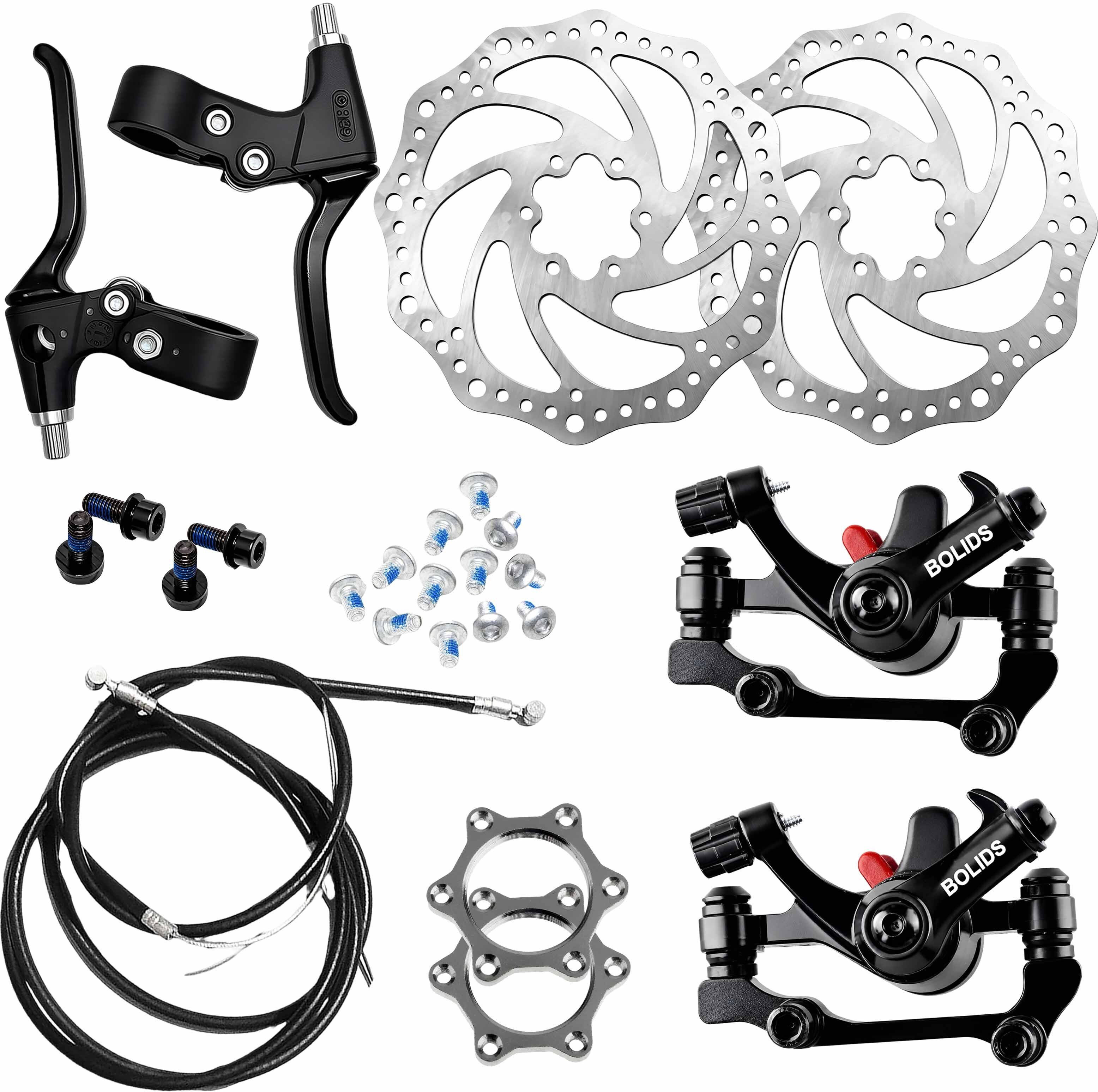 Universal Cycle Disc Brake Set with 160mm Rotor, Lever Cable & Hub Nuts Bicycle Brake Disk-image-10