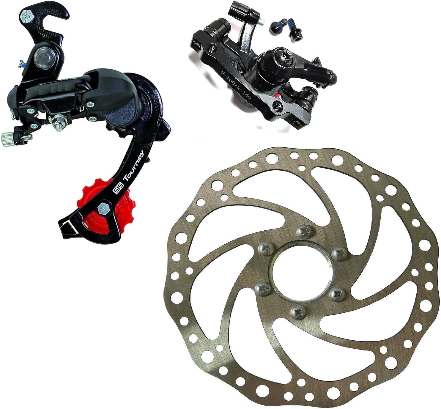 Bicycle Rear Derailleur RD Disc Brake with Disc Plate Set for MTB Cycle Bicycle Brake Disk-image-29