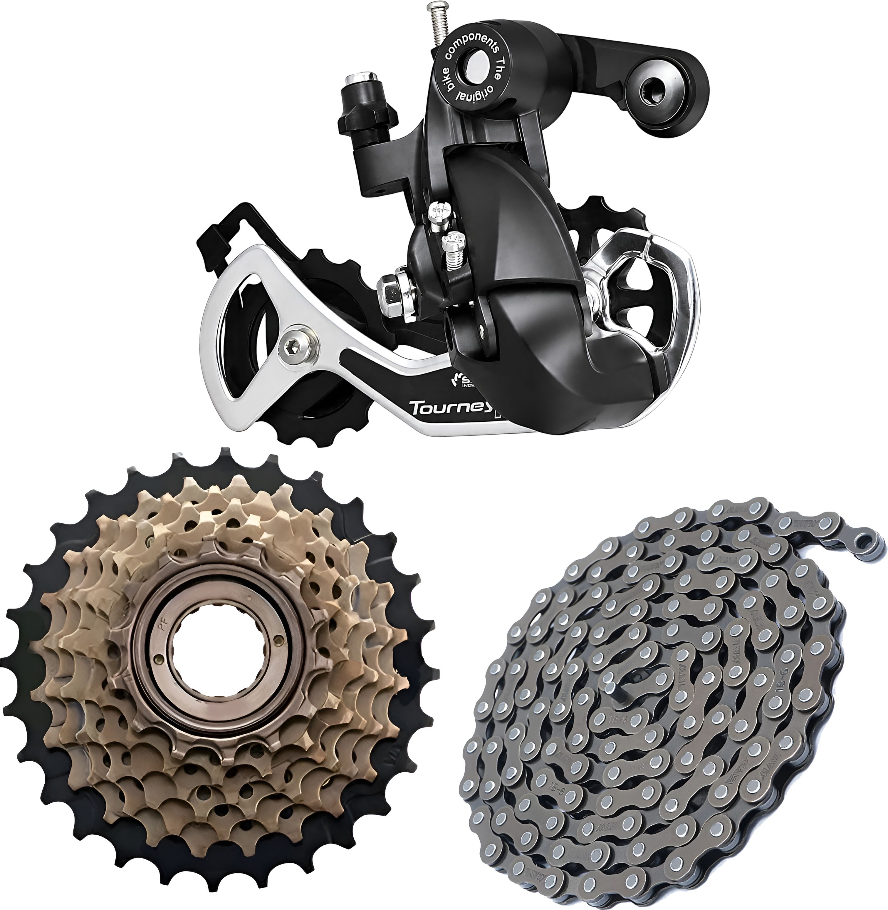 razaiq Bicycle Rear Gear Shifter 6/7/8 Speed with 116 Link Chain for MTB Road Bike Bicycle Brake Disk-picture-6