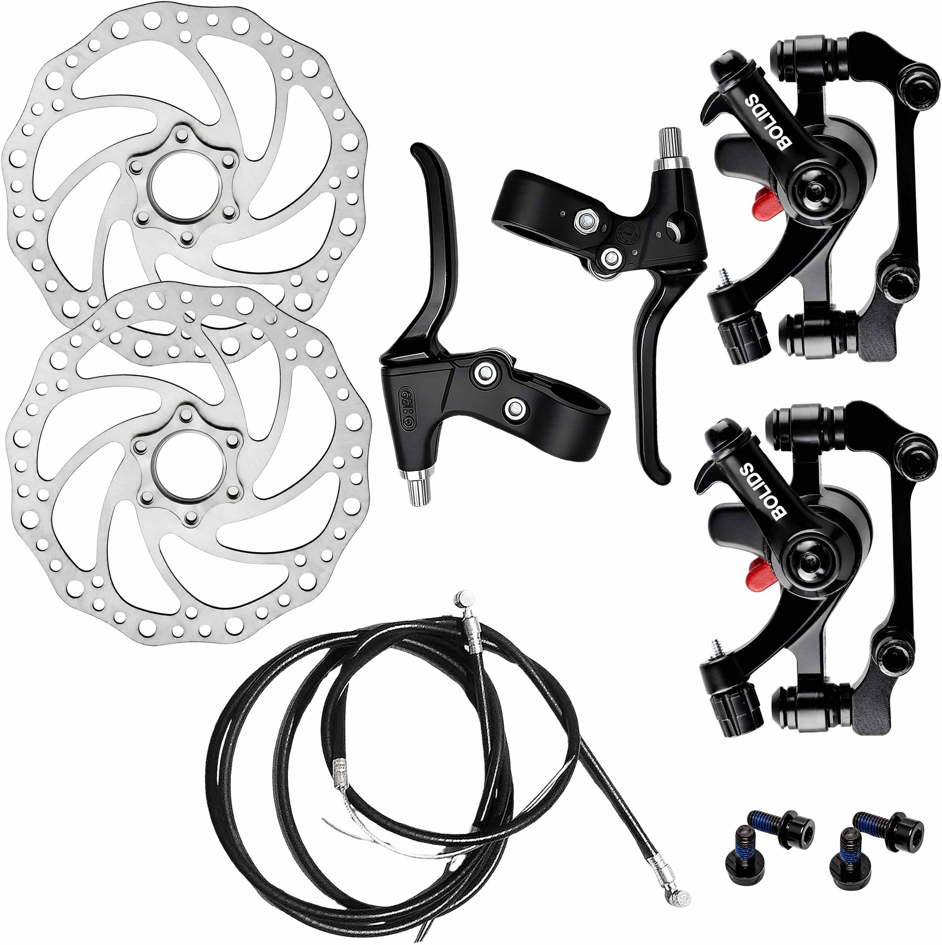 Universal Mechanical Cycle Disc Brake Set with 160mm Rotor & Lever Cable Kit Bicycle Brake Disk-image-43