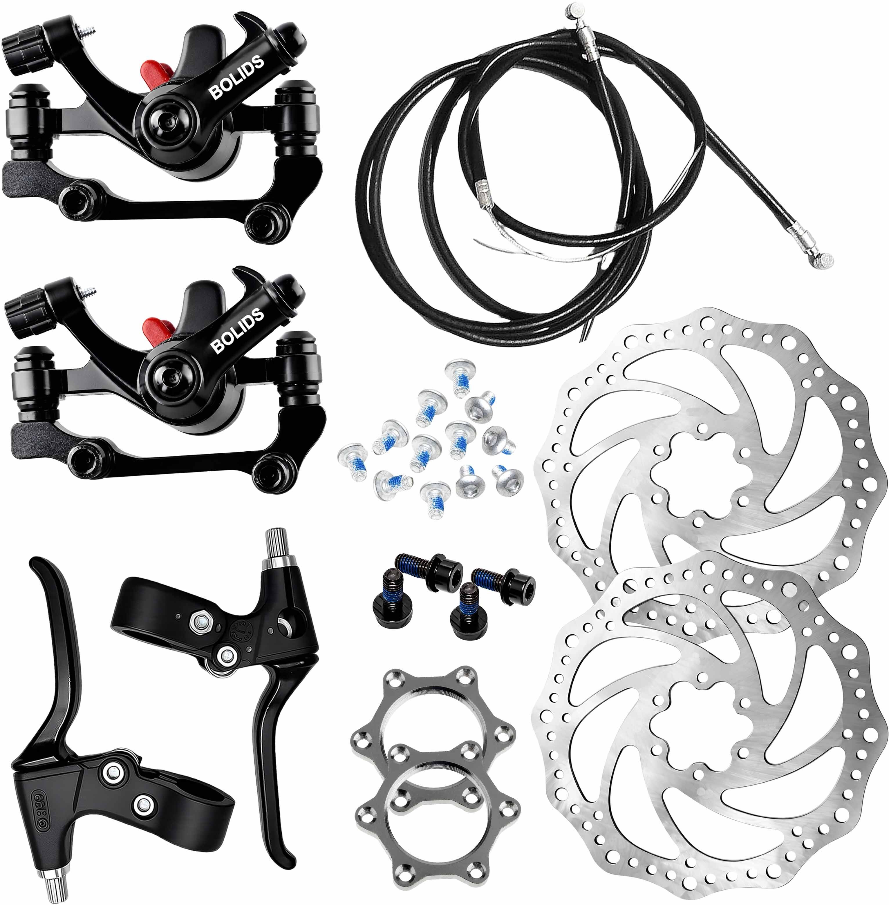 razaiq Complete Cycle Disc Brake Kit with Lever Cable, Rotor & Freewheel Hub Set Bicycle Brake Disk-picture-31