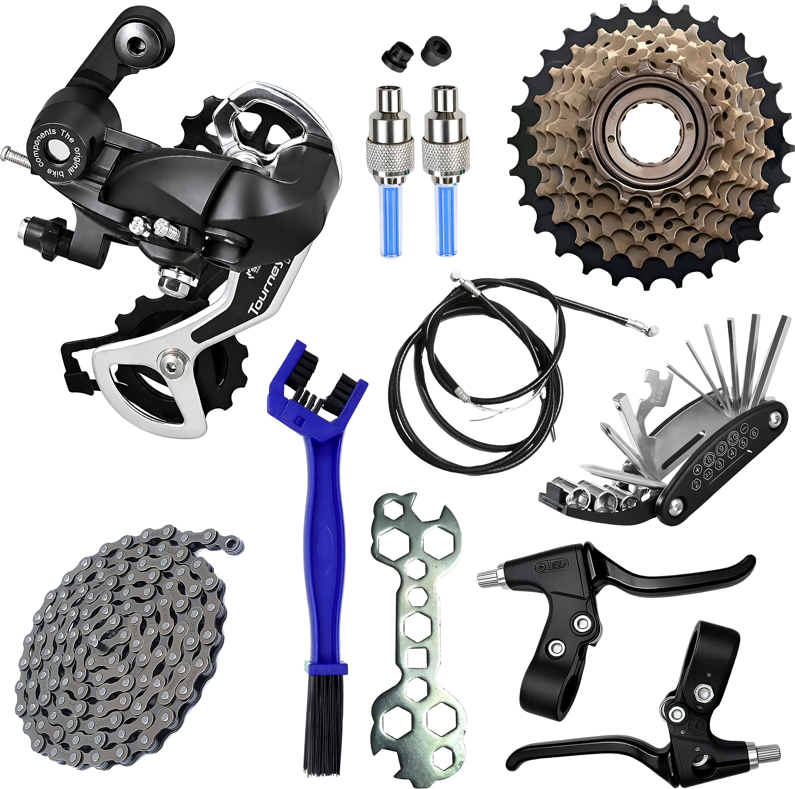 razaiq Cycle Deluxe Maintenance Kit Rear Derailleur Chain Cleaner LED Wheel Light Kit Bicycle Brake Disk-picture-39