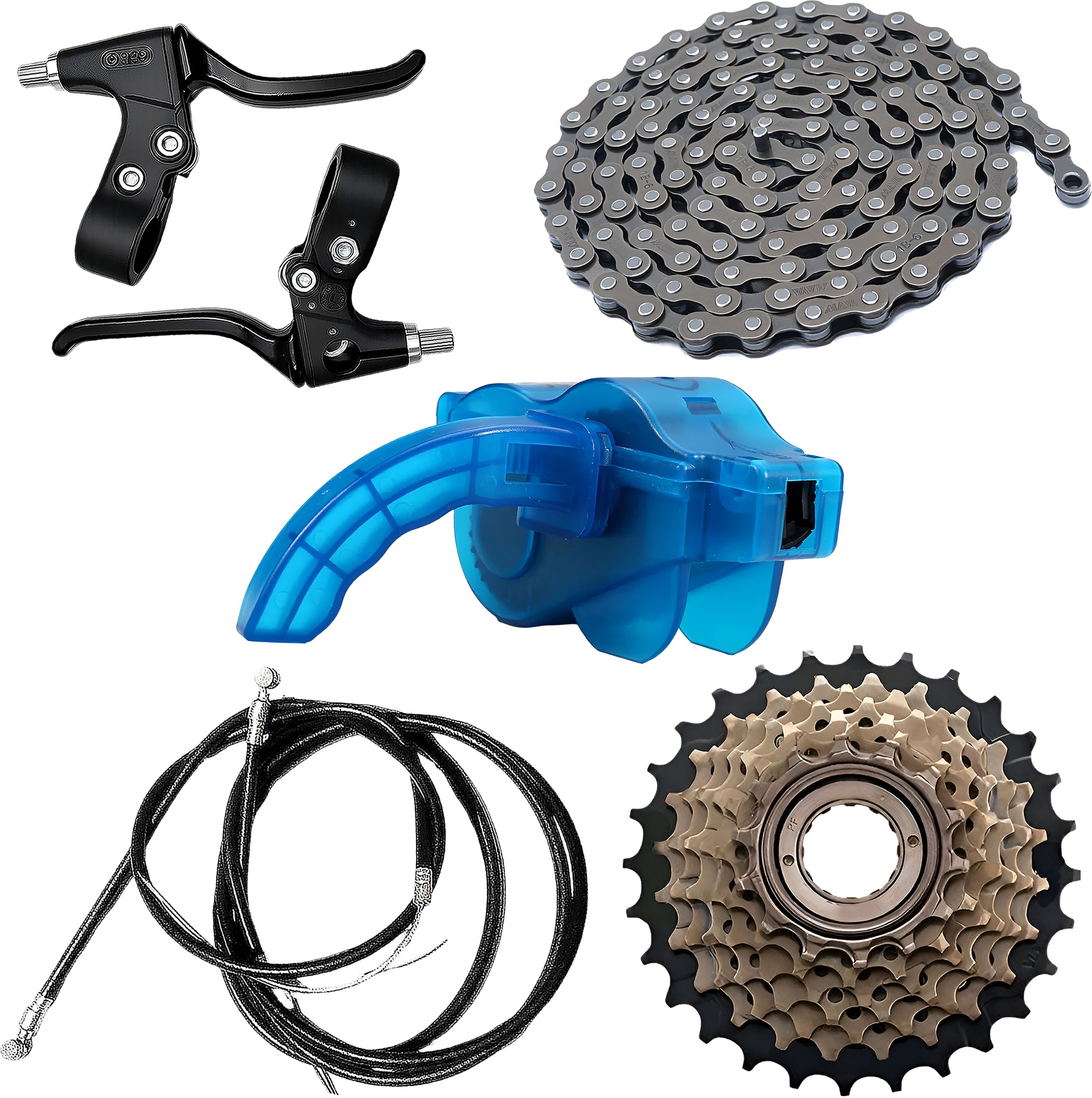 razaiq Cycle Maintenance Kit, Chain Cleaner, 116 Link Chain & Brake Lever Set Bicycle Brake Disk-picture-18