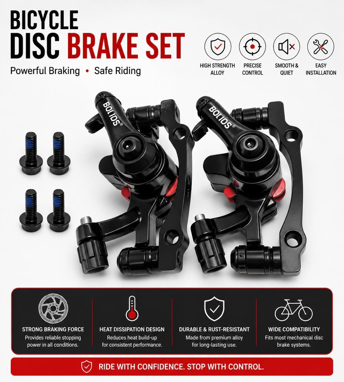 ghg Front & Rear Disc Machine set of 2 caliper Bicycle Brake Disk-picture-10