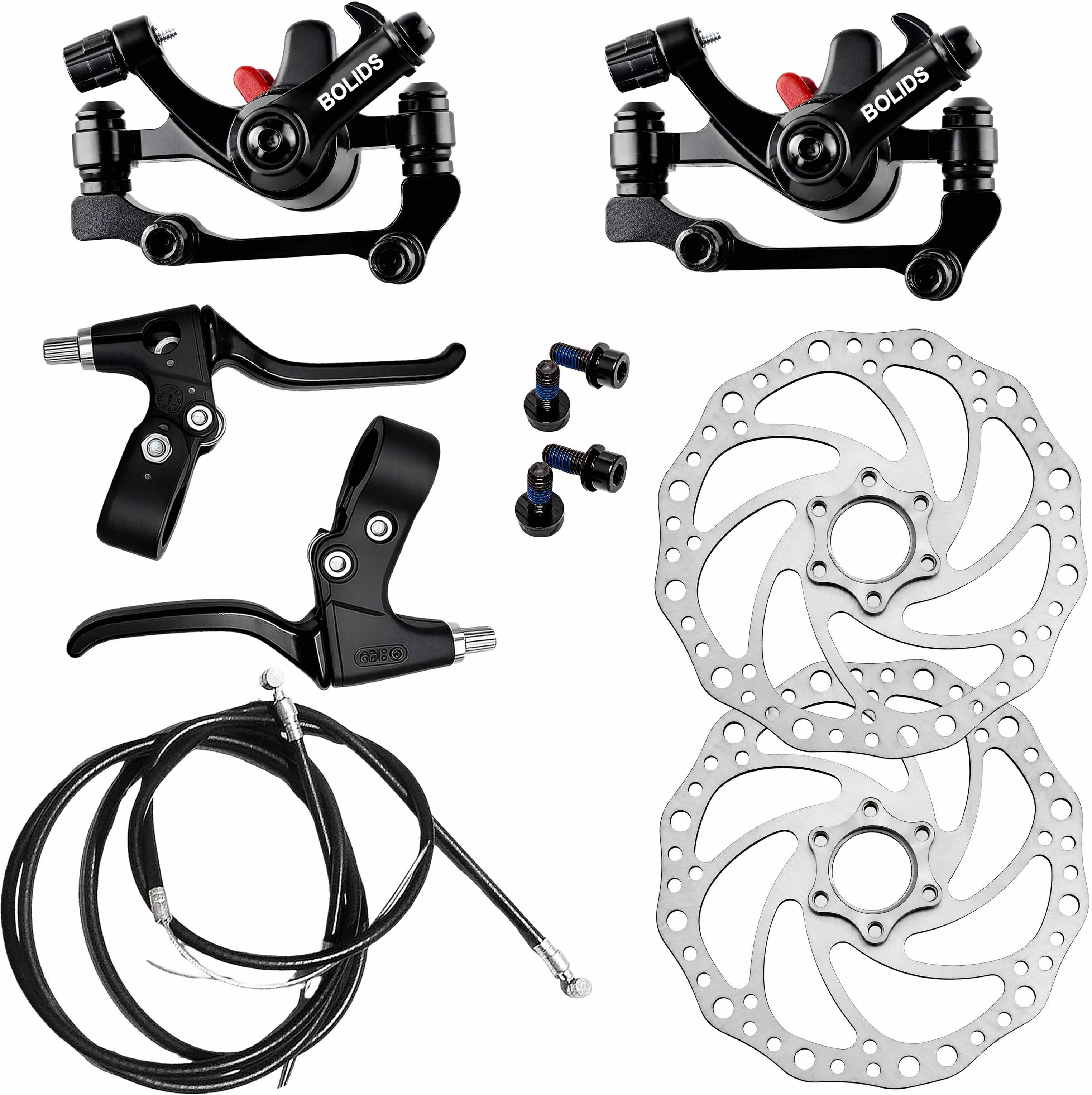 Bicycle Disc Brake Kit with 160mm Disc Plates, Rings & Lever Cable Set Bicycle Brake Disk-image-37