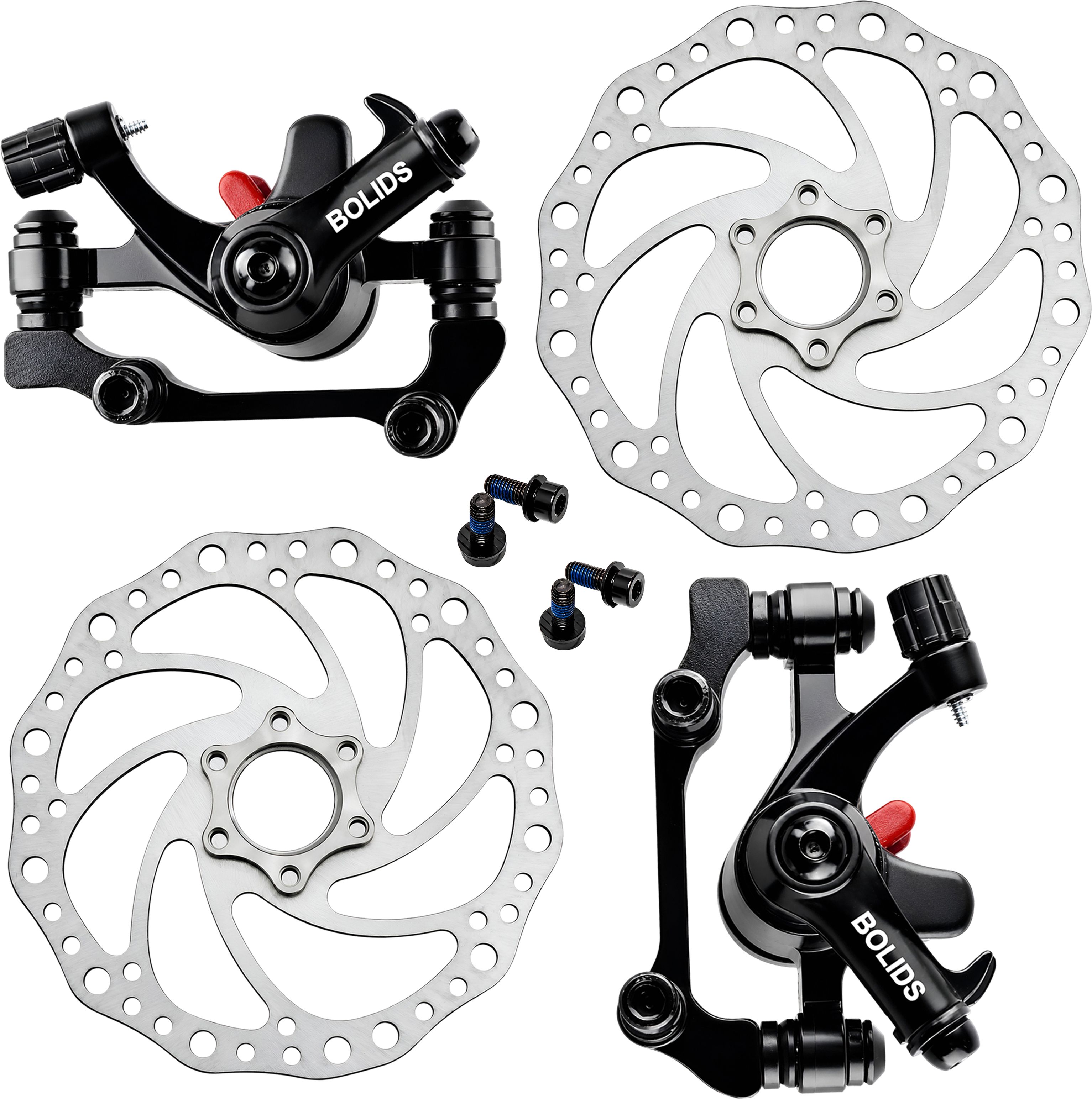 Mechanical Cycle Disc Brake Set 2 Pack with 160mm Rotors Front Rear Kit Bicycle Brake Disk-image-41