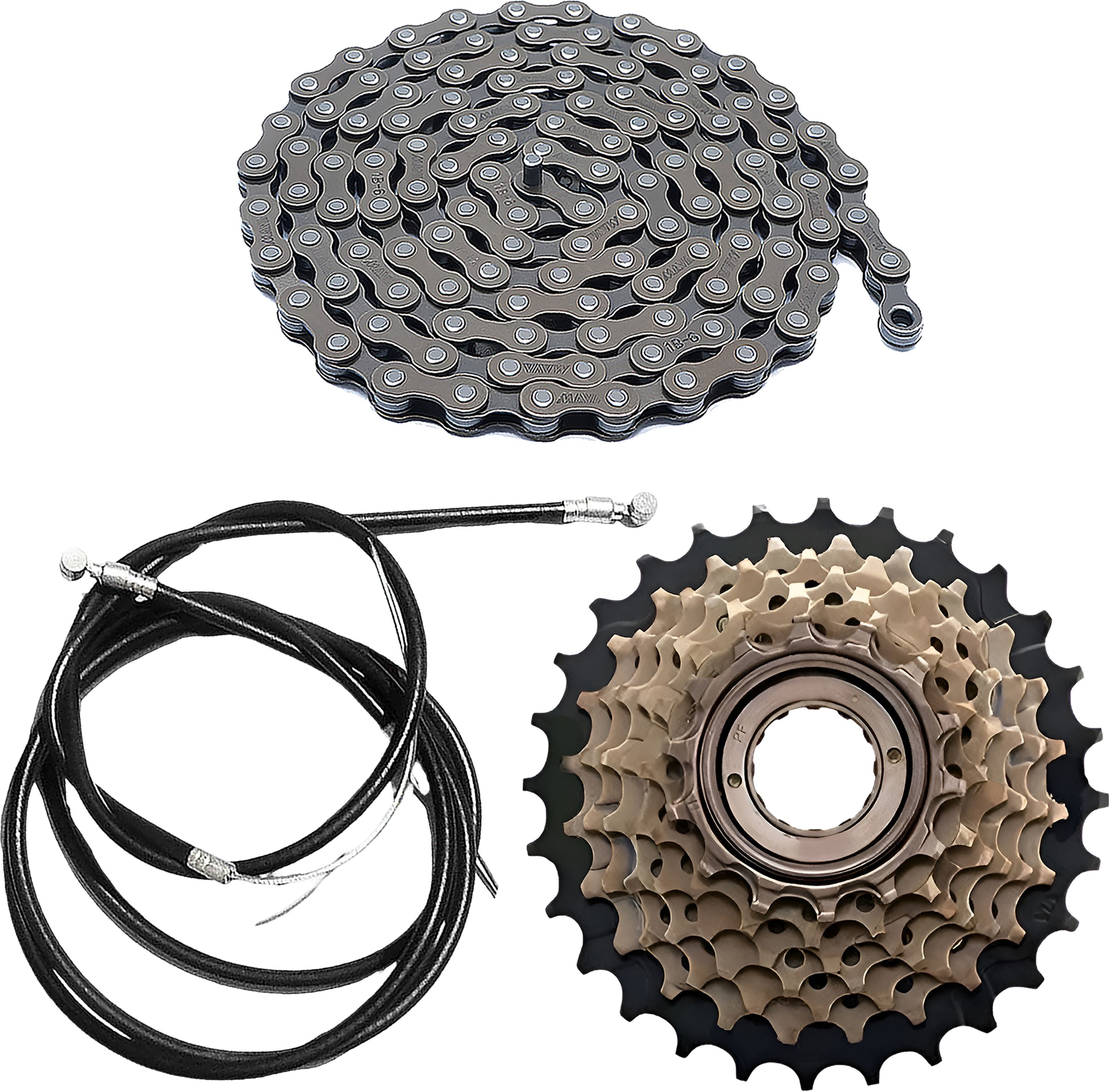 razaiq 7 Speed 14-28T Cassette, Rear Gear Changer, Chain & Brake Cable Cycle Kit Bicycle Brake Disk-picture-17