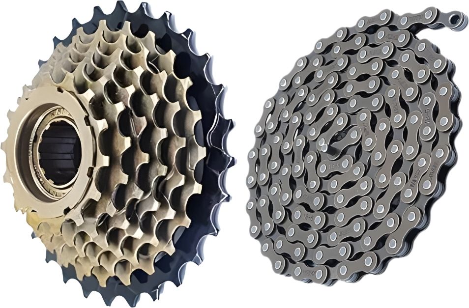 7 Speed Bicycle Chain Special Steel and Freewheel Cassette 14–28T Combo Set Bicycle Brake Disk-image-30
