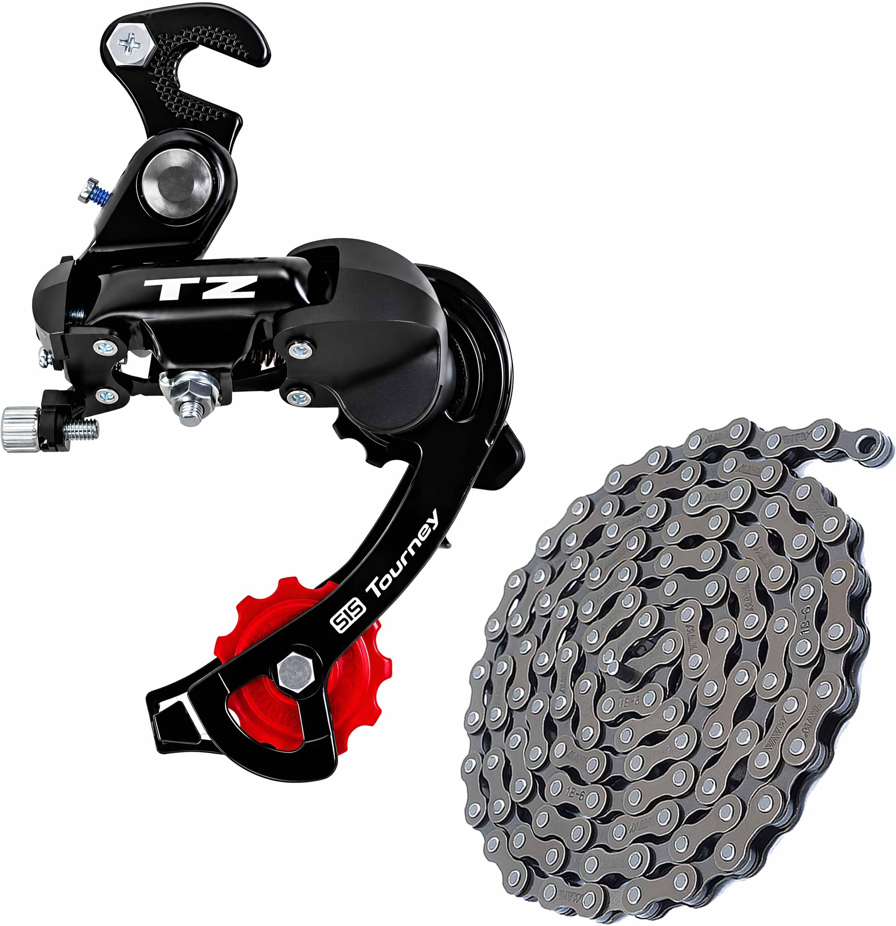 razaiq Cycle TZ Tourney Rear Derailleur 6/7 Speed with 116 Link Chain Alloy Gear Set Bicycle Brake Disk-picture-35