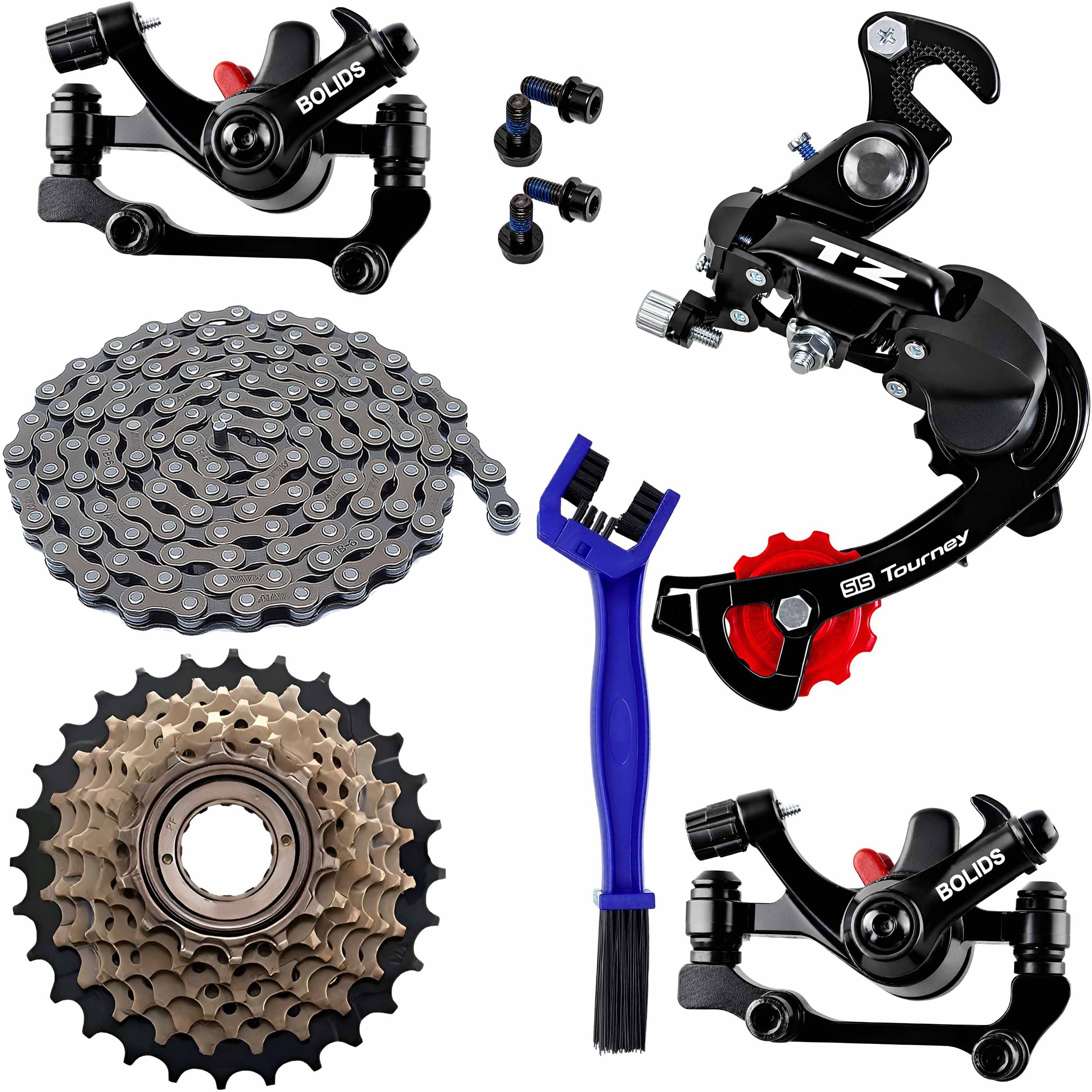 razaiq Cycle Rear Gear Changer Disc Brake Chain Cleaner Brush Freewheel Kit Combo Bicycle Brake Disk-picture-34