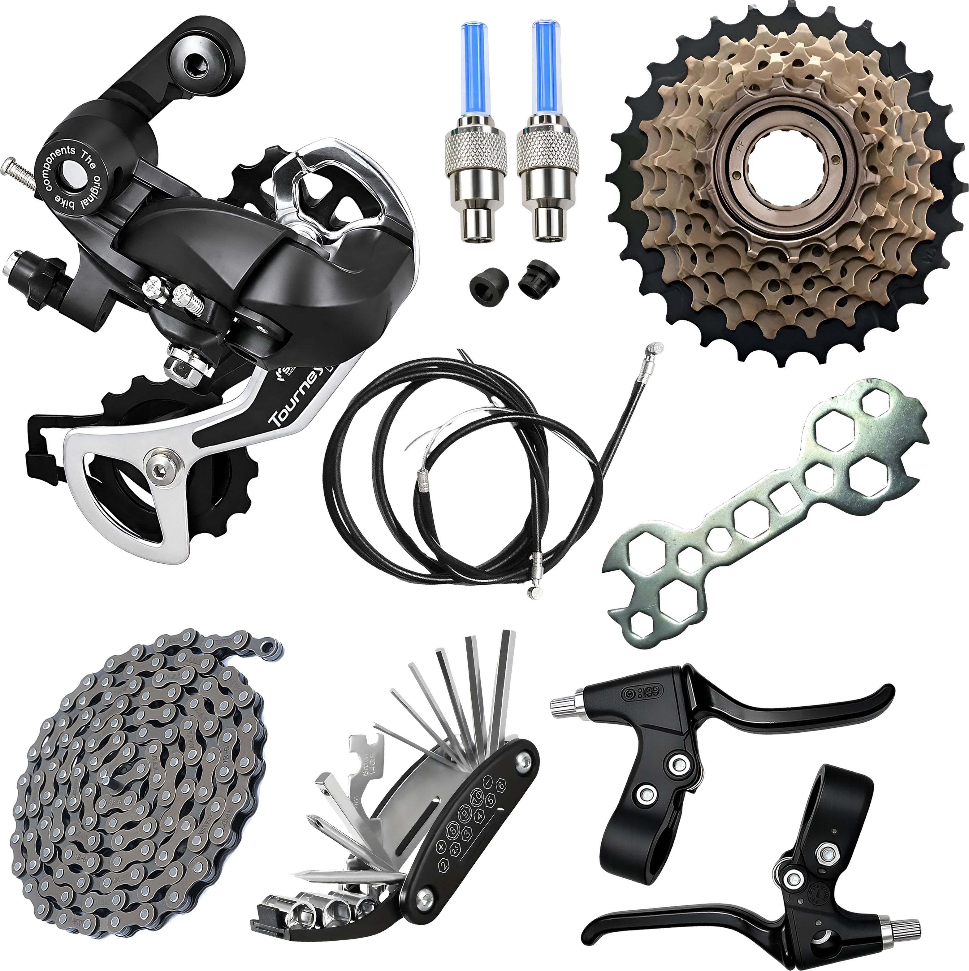 razaiq Bicycle Complete Repair Kit Rear Derailleur 16 in 1 Tool 13 in 1 Tool Chain Set Bicycle Brake Disk-picture-29