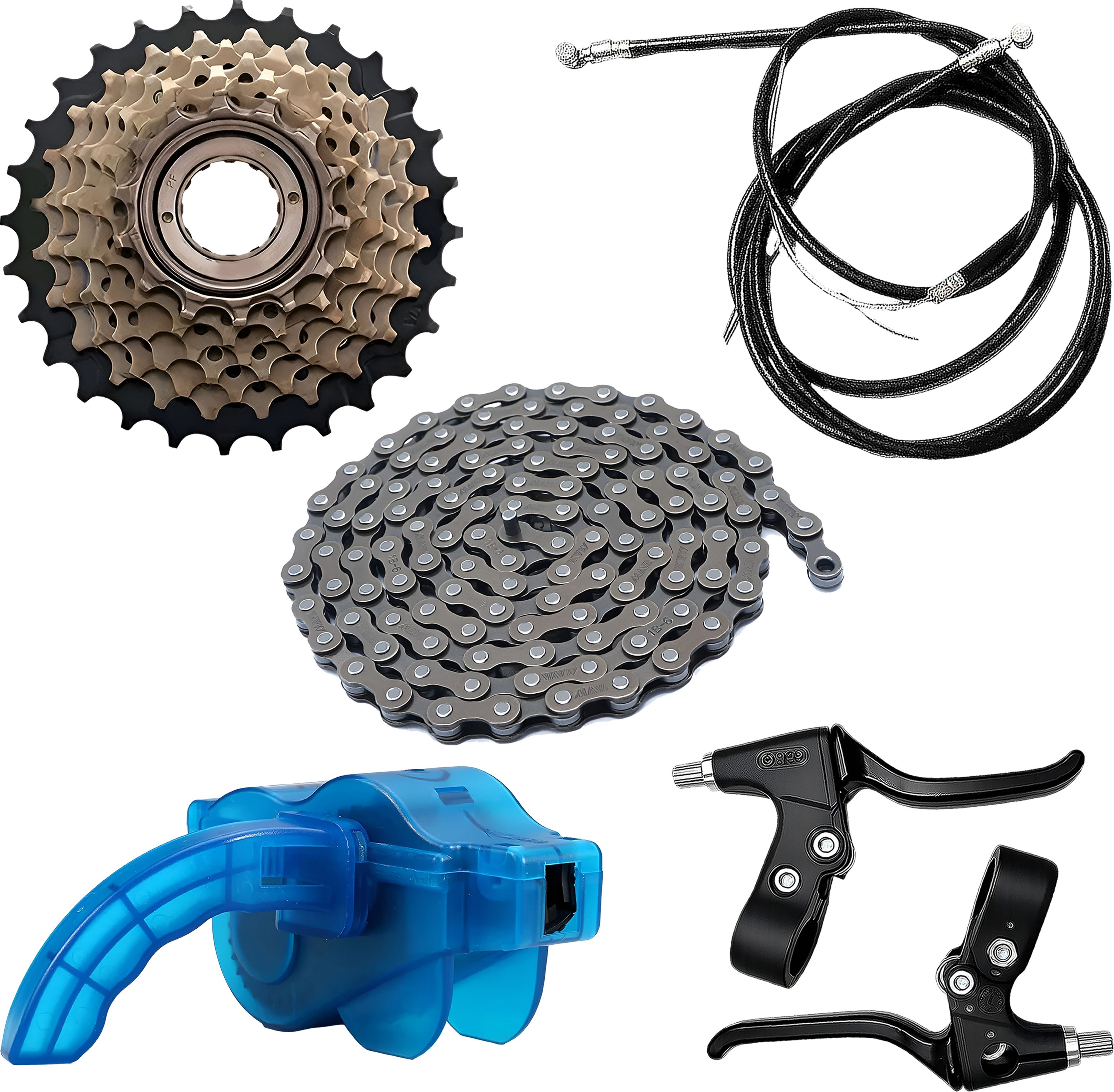 razaiq Bicycle Chain Washer, 116 Link Chain & Disc Brake Lever Cable Kit Bicycle Brake Disk-picture-24