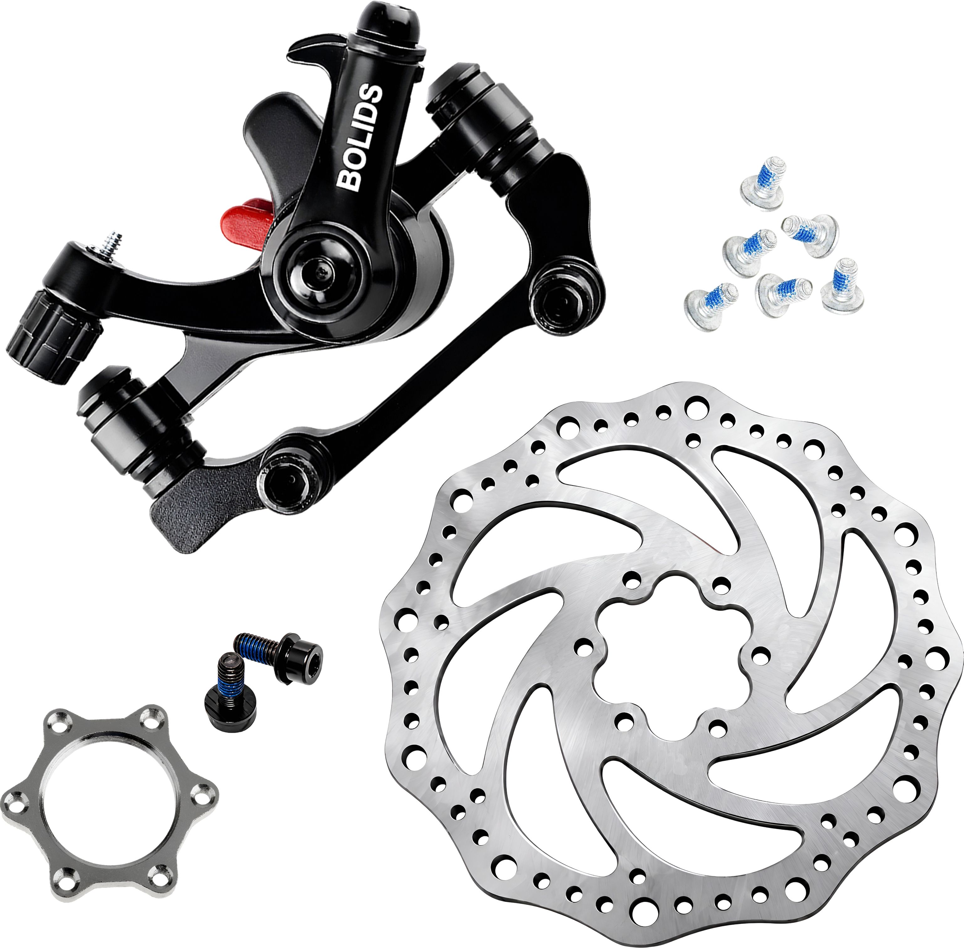 razaiq Cycle Disc Brake Kit with 160mm Rotor, Hub Nut & Black Brake Caliper Set Bicycle Brake Disk-picture-20