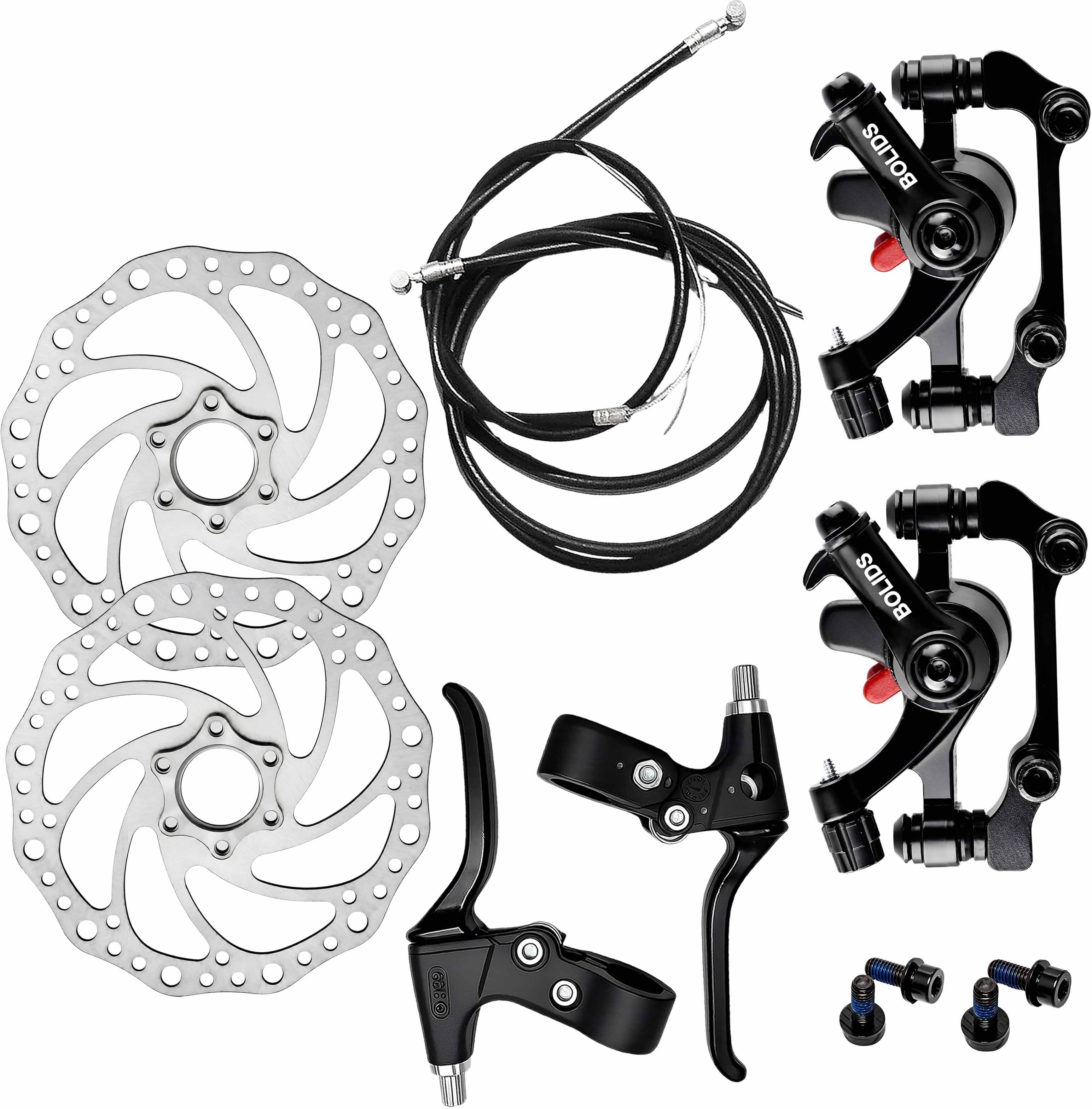 Front Rear Cycle Disc Brake Kit, 160mm Disc Plate & Brake Lever Cable Set Bicycle Brake Disk-image-40