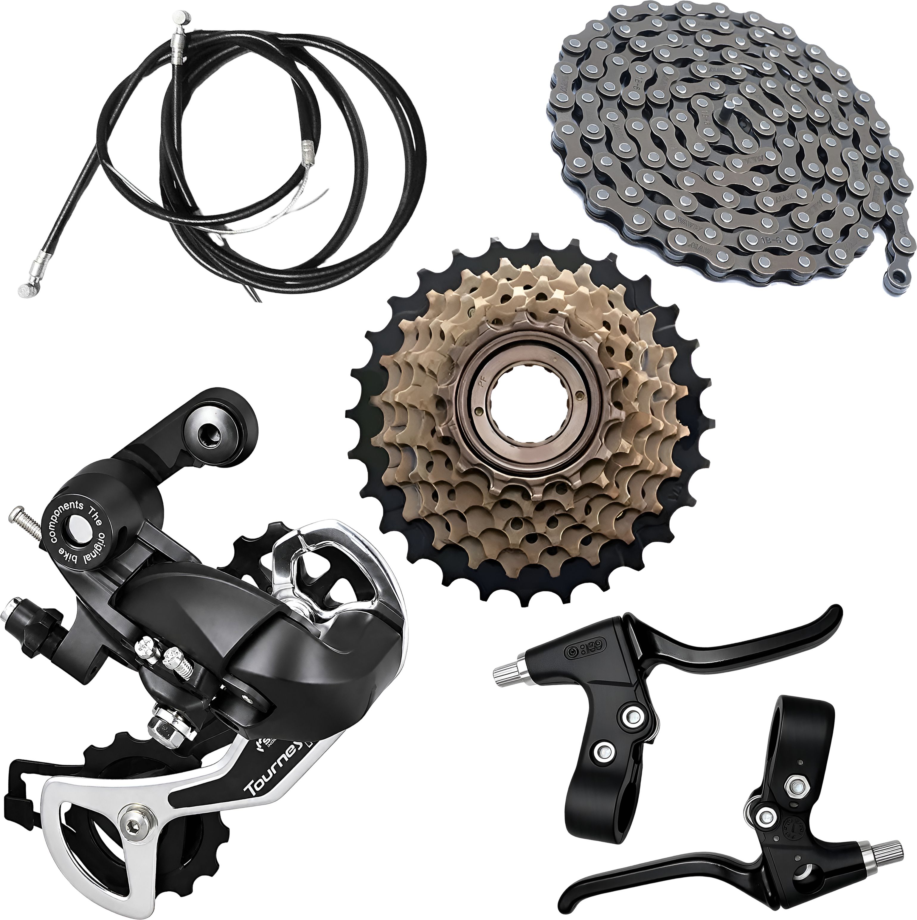 Cycle Gear Repair Kit 6/7/8 Speed Rear Derailleur Disc Brake Chain Set Bicycle Brake Disk-image-25