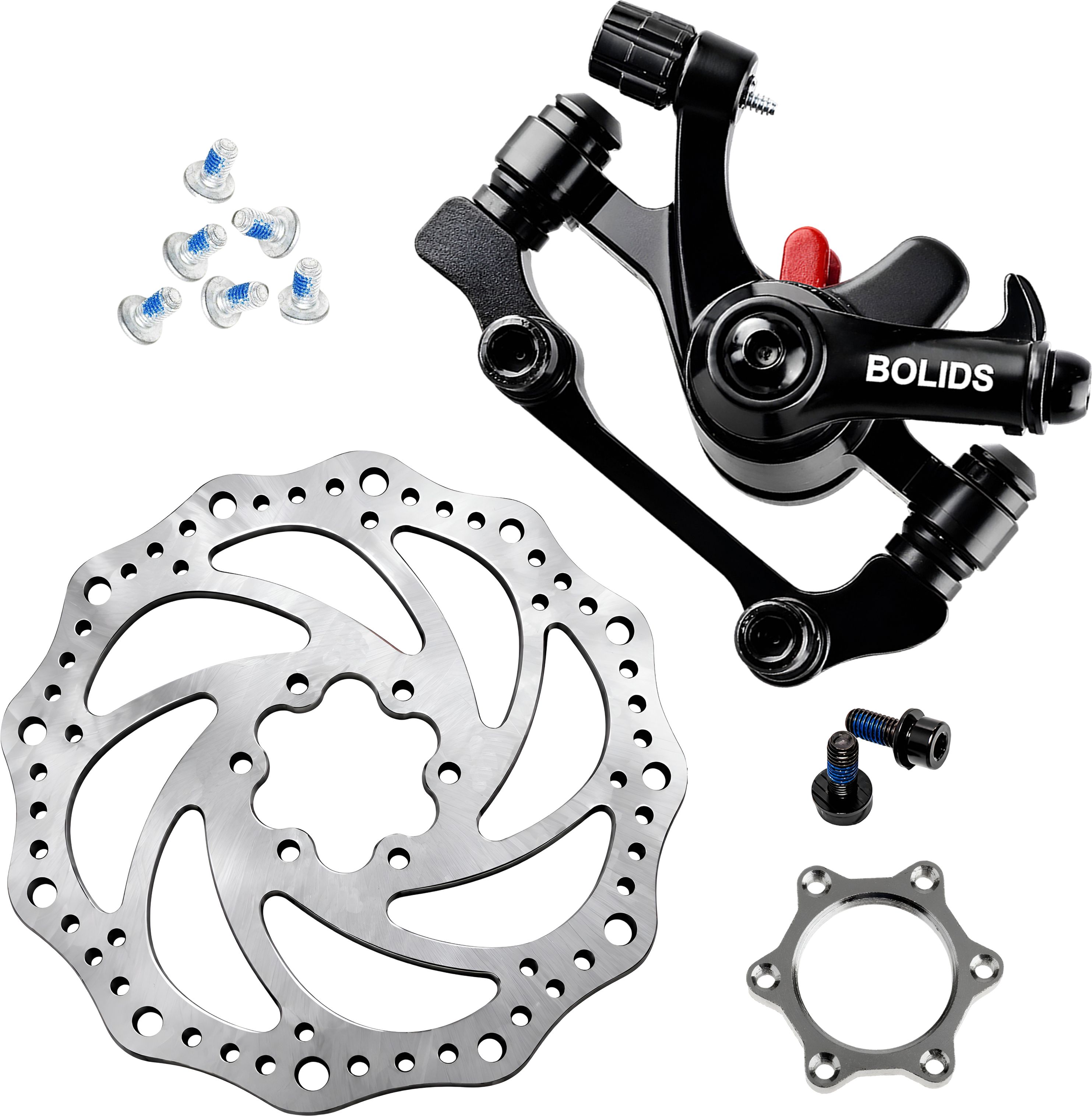 razaiq Universal Cycle Disc Brake Set with Rotor Plate, Caliper & Threaded Hub Nut Bicycle Brake Disk-picture-48