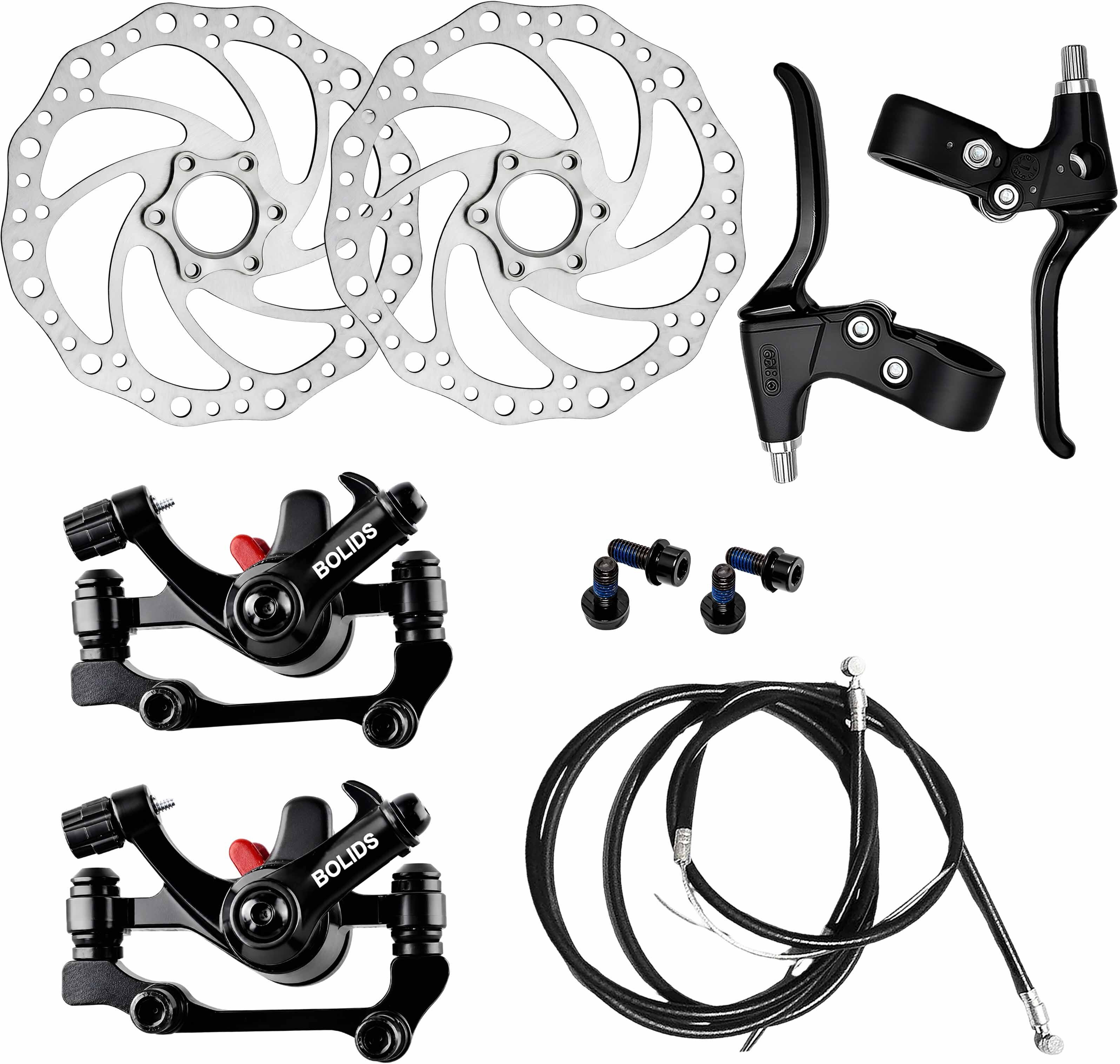razaiq Mechanical Cycle Disc Brake Kit, Lever Cable & 160mm Rotor Plate Set Bicycle Brake Disk-picture-23