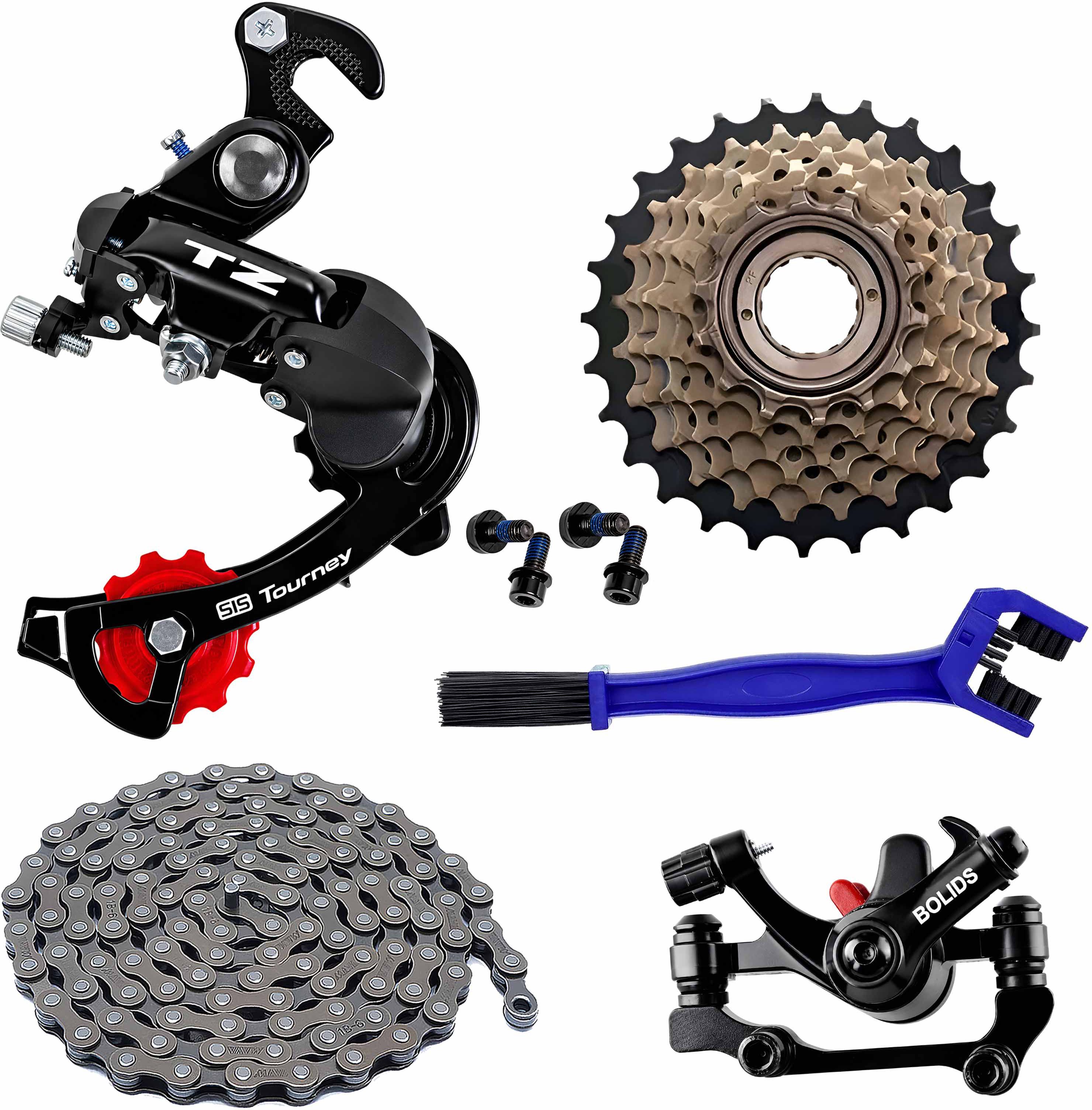 razaiq Cycle Rear Derailleur 6/7 Speed Disc Brake Chain Freewheel Repair Kit Combo Bicycle Brake Disk-picture-29