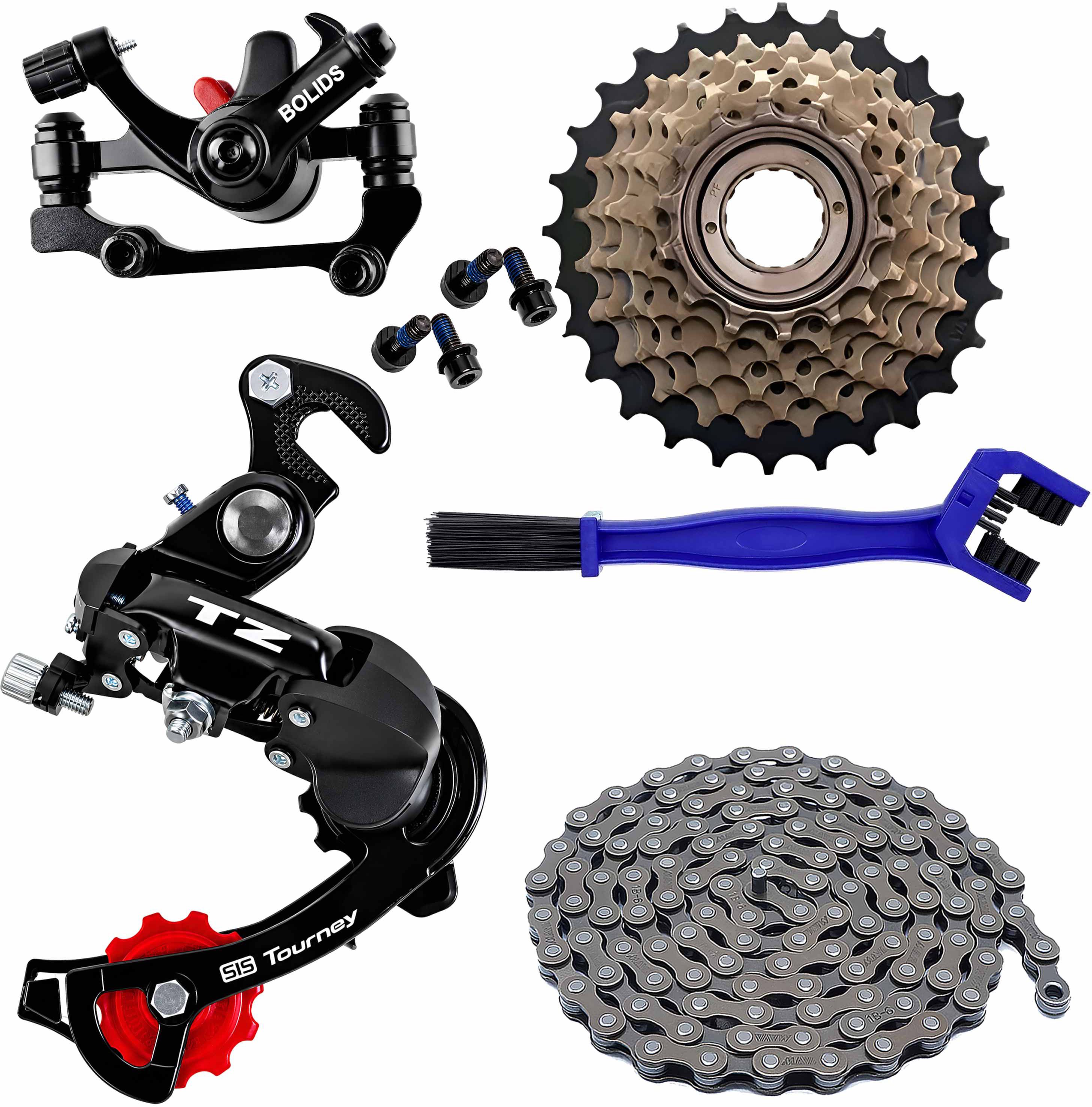 razaiq Rear Derailleur 6/7 Speed Disc Brake Kit Chain Freewheel Brush Cycle Set Bicycle Brake Disk-picture-34