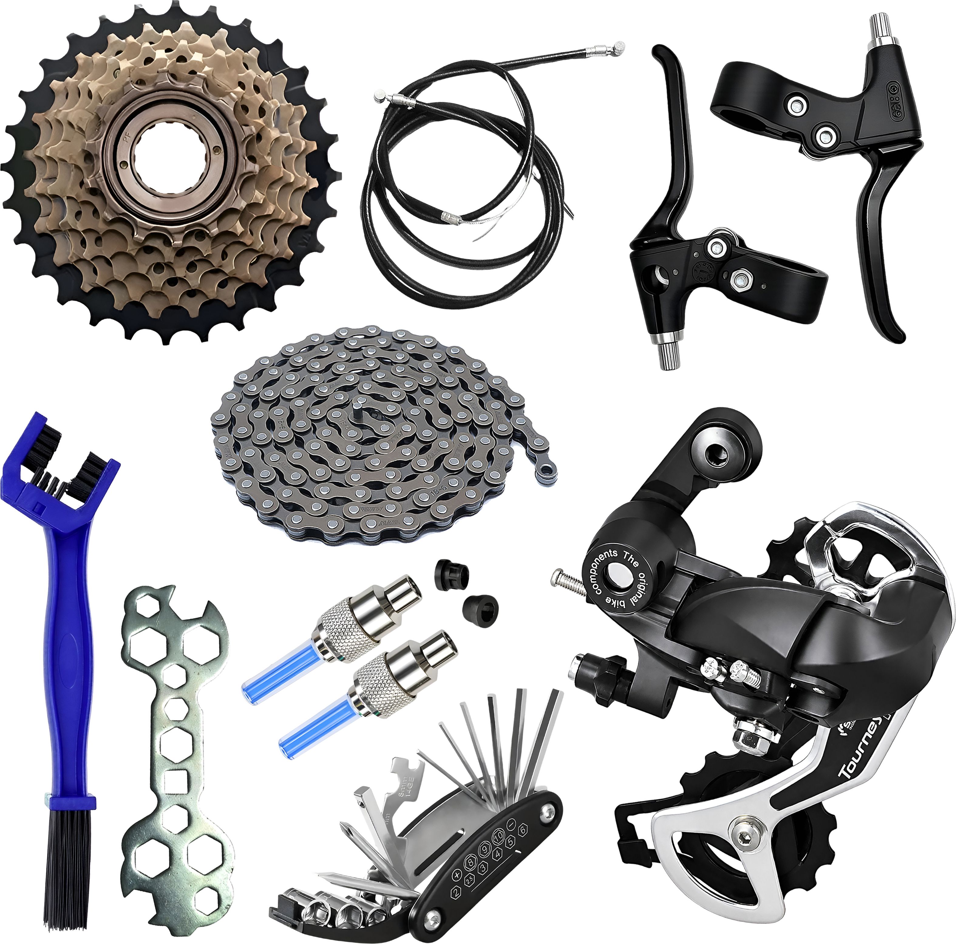 razaiq Cycle Professional Maintenance Kit Freewheel Chain Repair LED Tyre Valve Cap Bicycle Brake Disk-picture-16