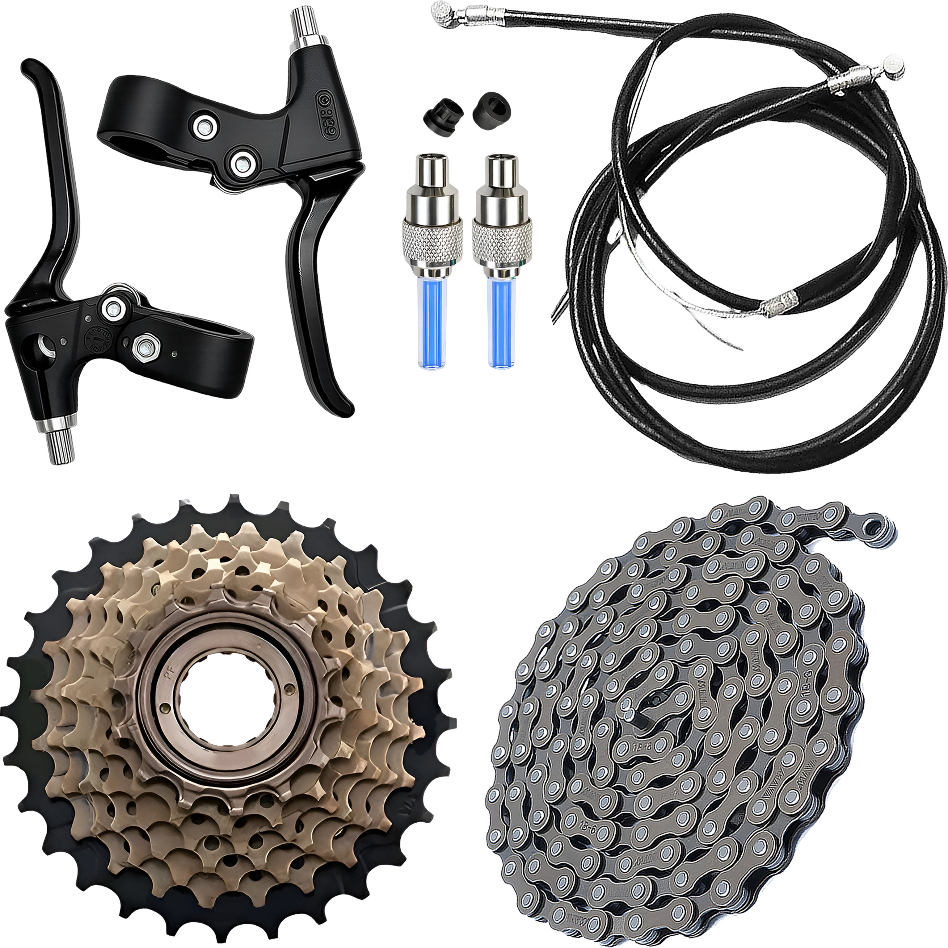 razaiq Universal Cycle Drivetrain Kit with Disc Brake Set & LED Rim Valve Caps Bicycle Brake Disk-picture-28