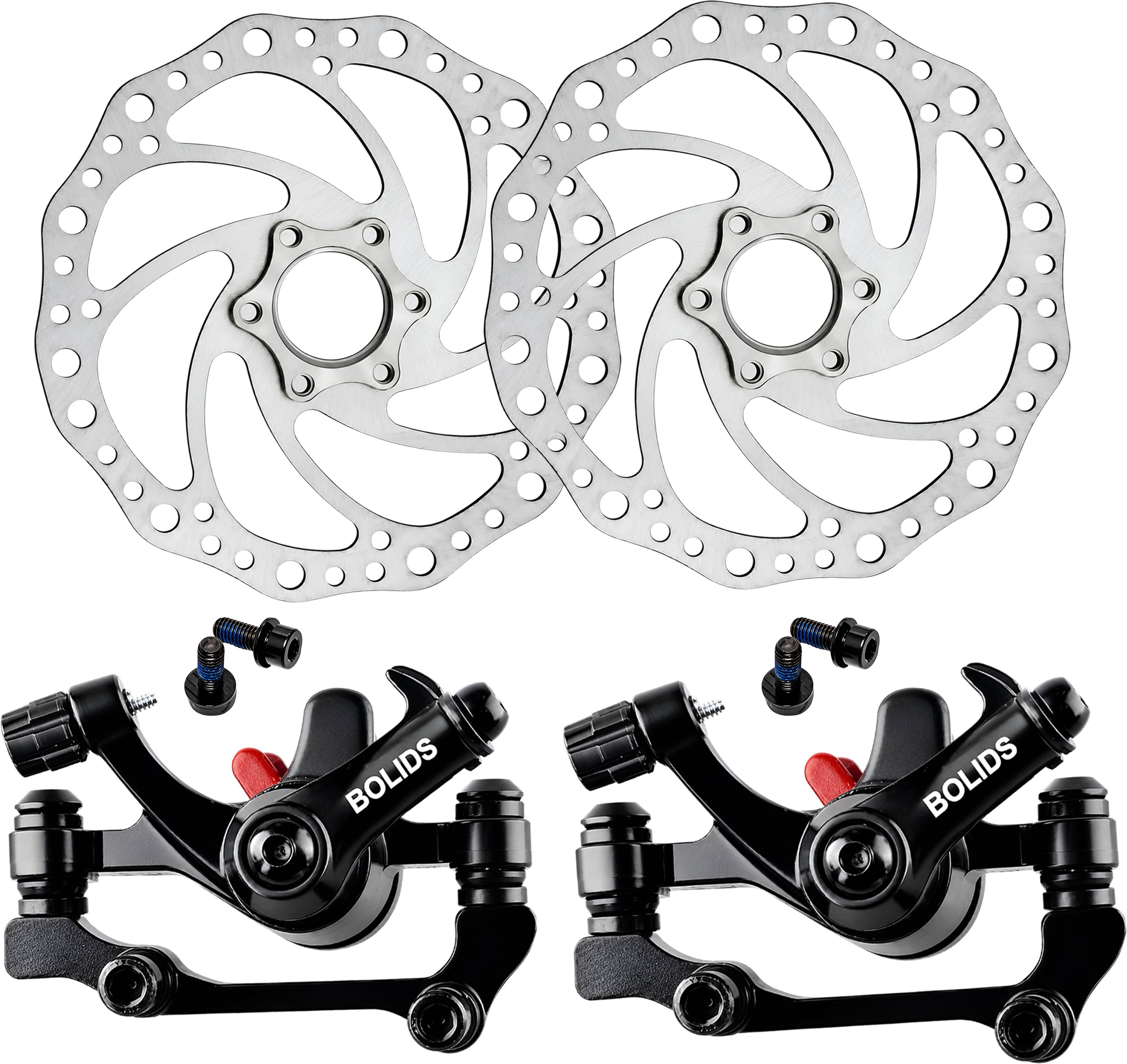 razaiq 2 Set Cycle Disc Brake Kit with 160mm Rotors & Front Rear Black Calipers Bicycle Brake Disk-picture-15