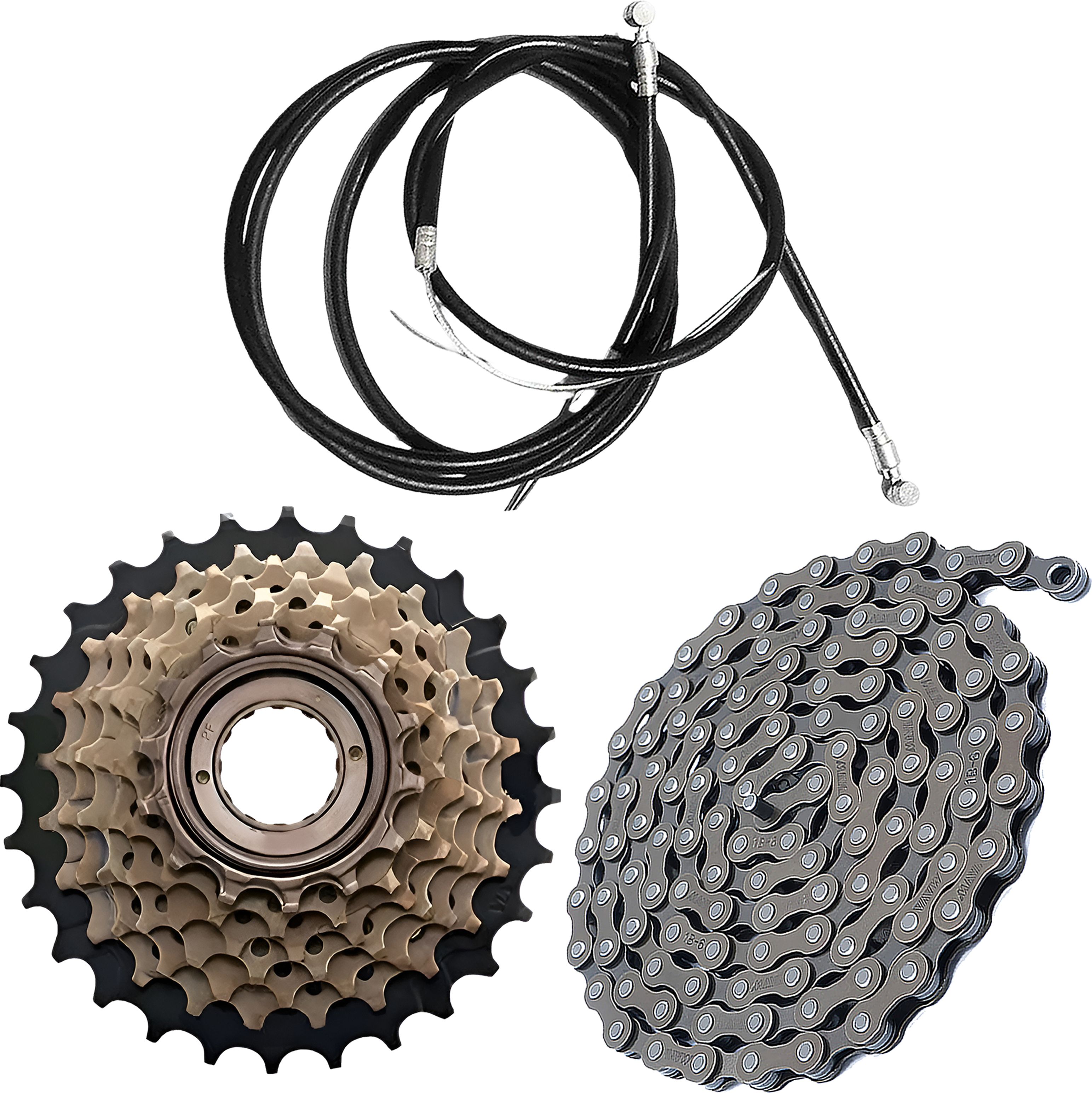 razaiq Complete Cycle 7 Speed Kit, Cassette, Chain, Brake Cable & Gear Changer Bicycle Brake Disk-picture-12