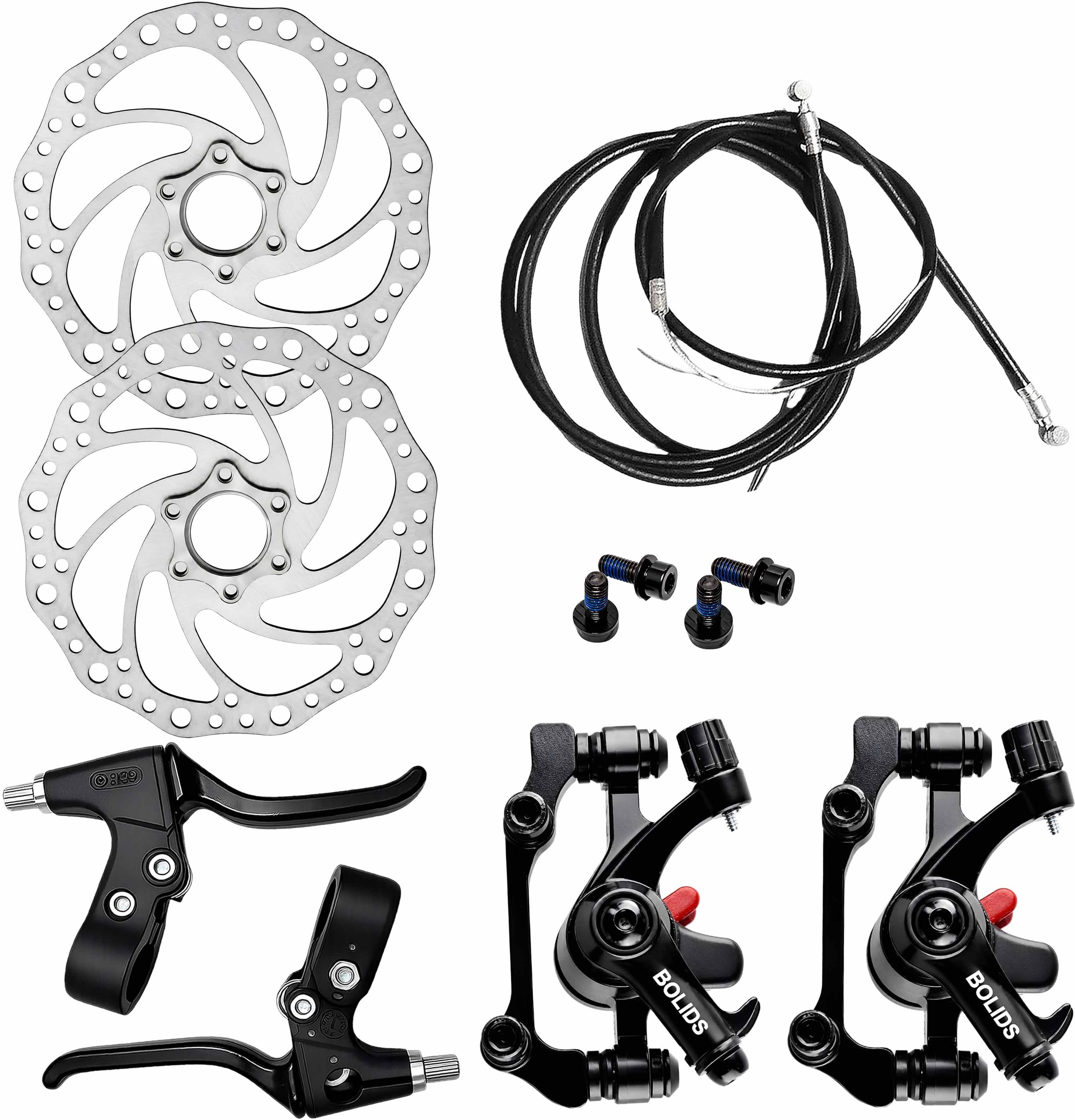 razaiq Mechanical Disc Brake Kit for Cycle with 160mm Rotor Plates & Cable Lever Bicycle Brake Disk-picture-33