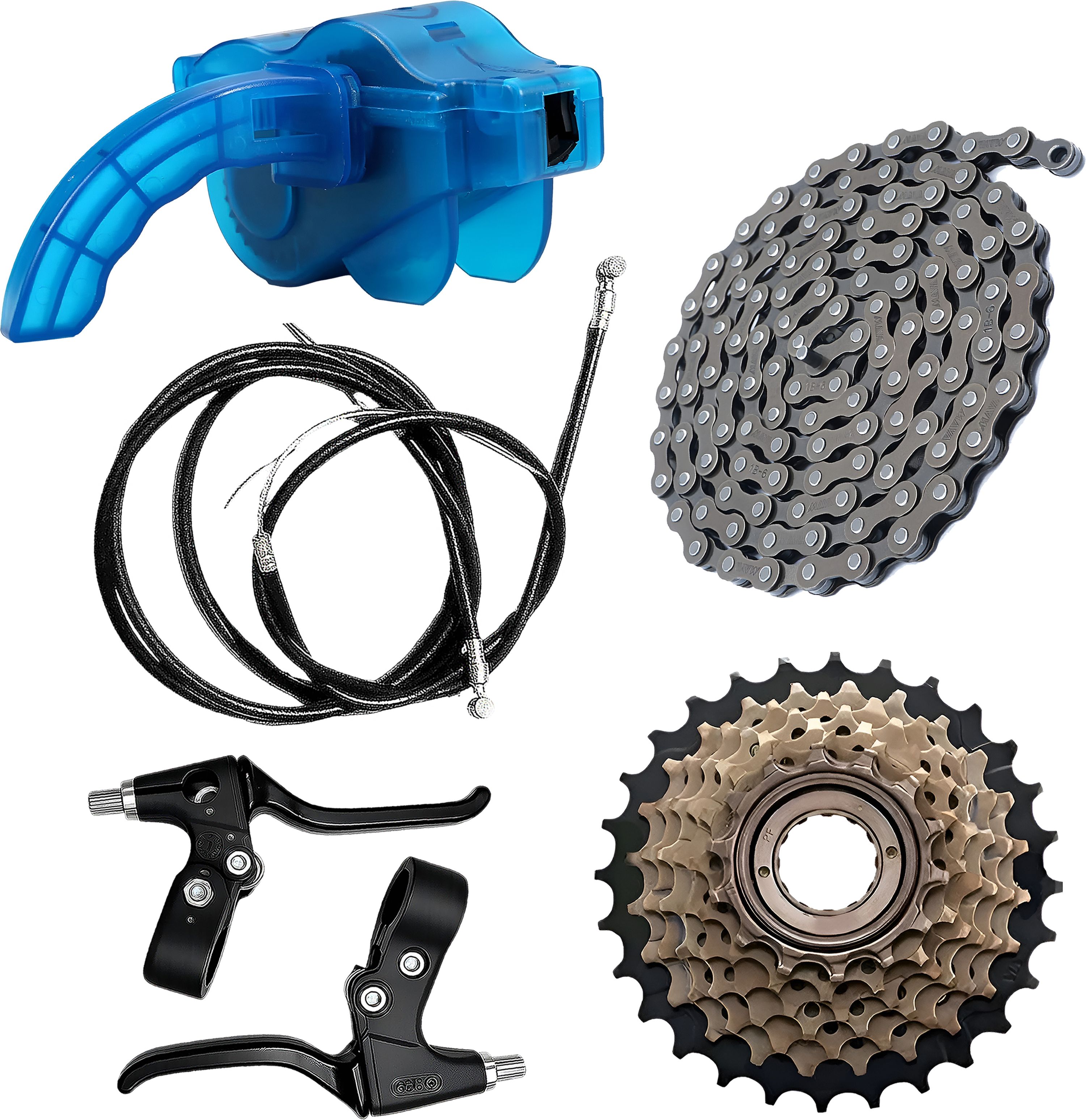 razaiq Cycle Chain Cleaning Tool with 7 Speed Cassette & Brake Lever Wire Set Bicycle Brake Disk-picture-43