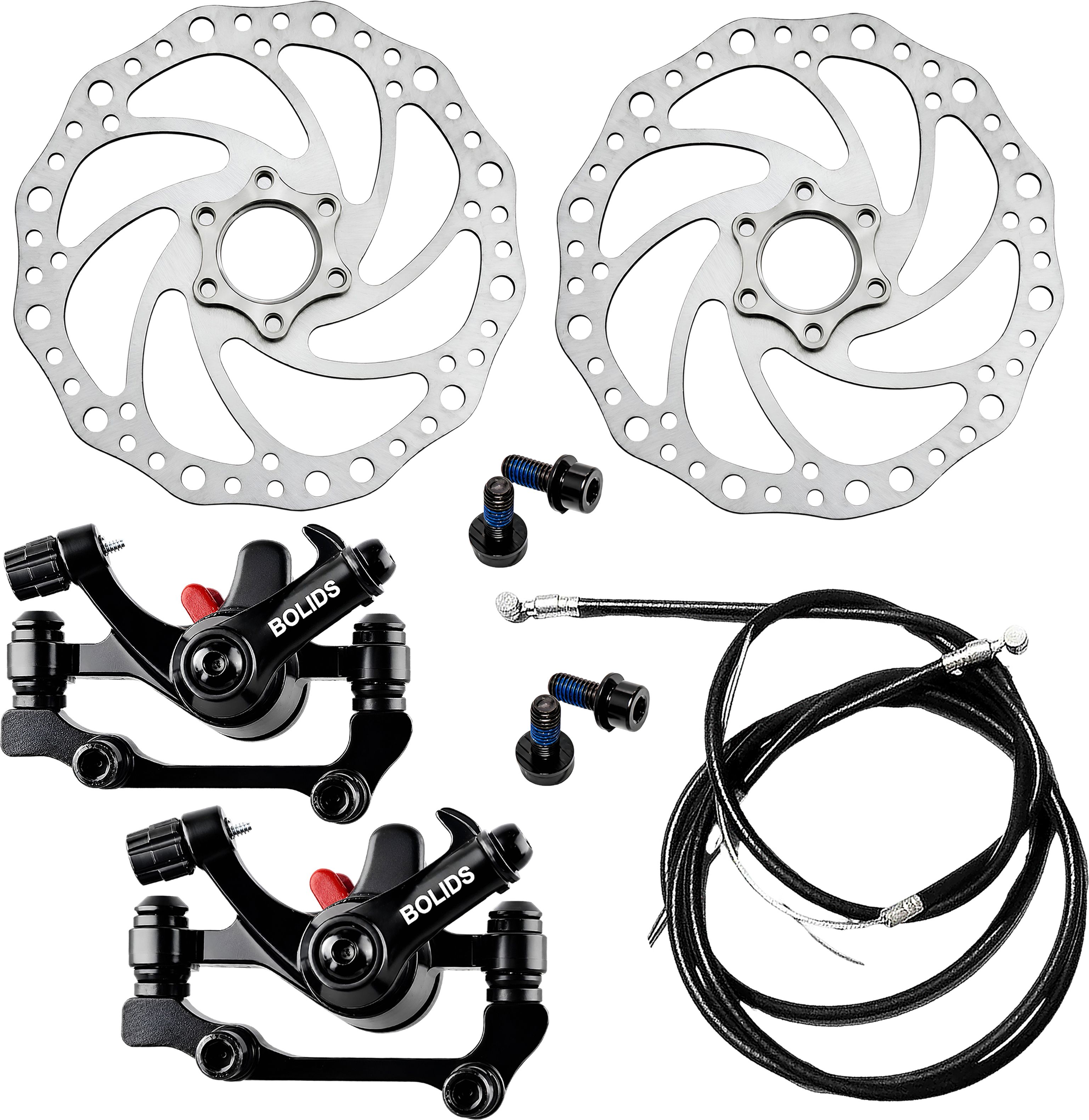 razaiq 2PC Mechanical Cycle Disc Brake Kit with Rotor Plates & Brake Cable Set Bicycle Brake Disk-picture-37