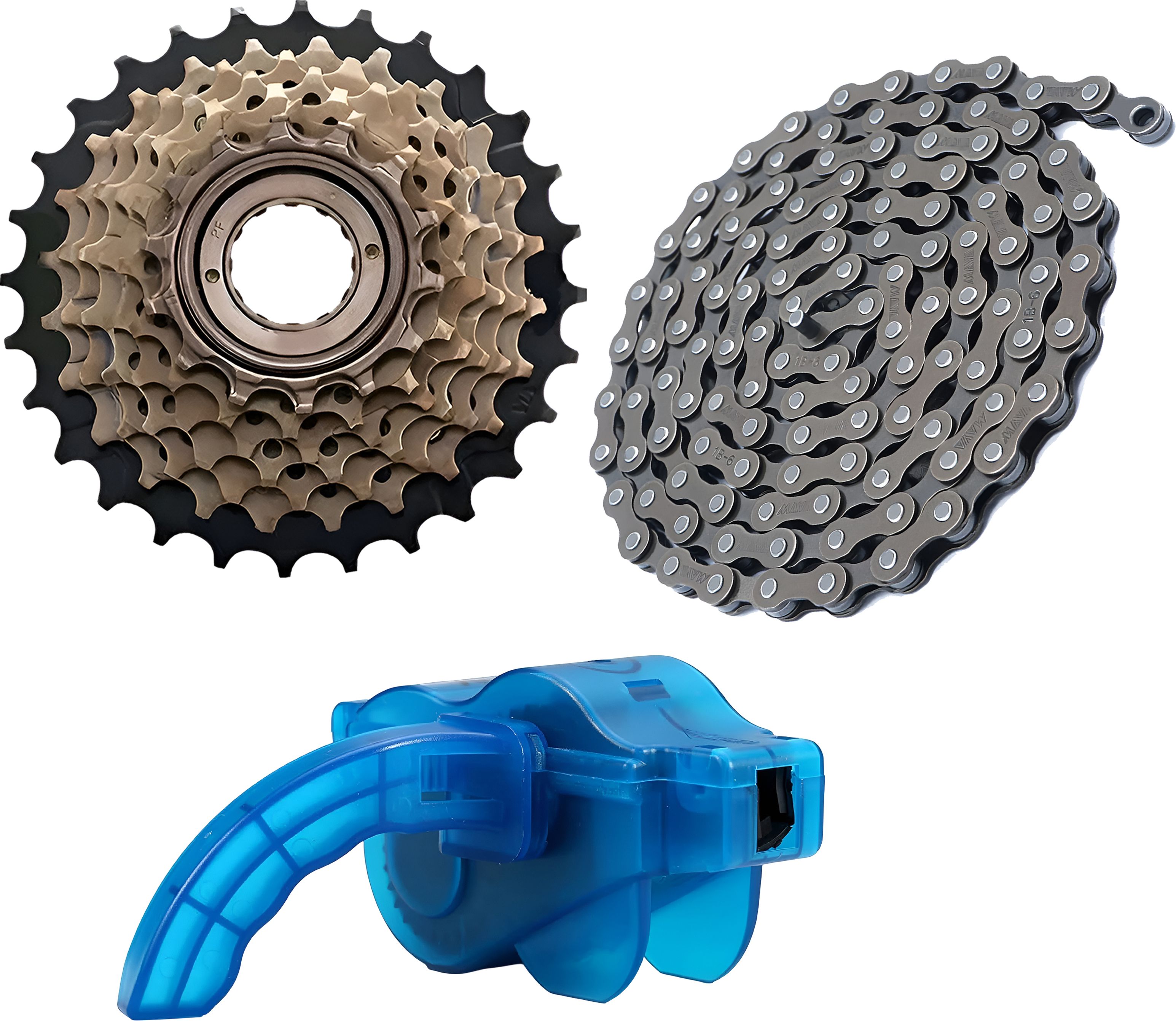 razaiq Bicycle Chain Cleaner, 116 Link Chain & 7 Speed 14-28T Cassette Kit Bicycle Brake Disk-picture-23