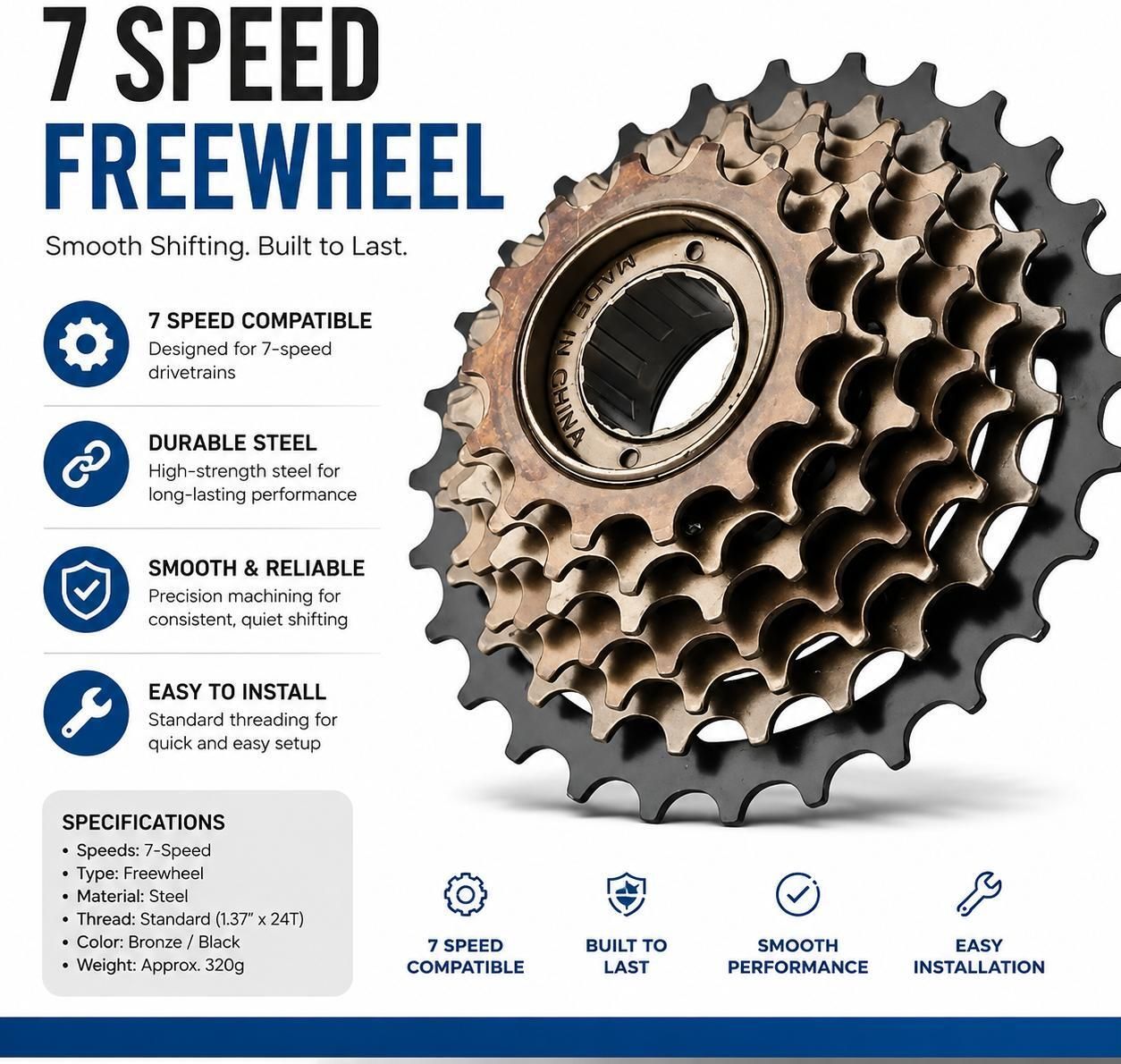 de venta 7 speed freewheel Bicycle 14-28 TRoad Compatible with Gear Cycle 21 Speed Bicycle Brake Disk-picture-1
