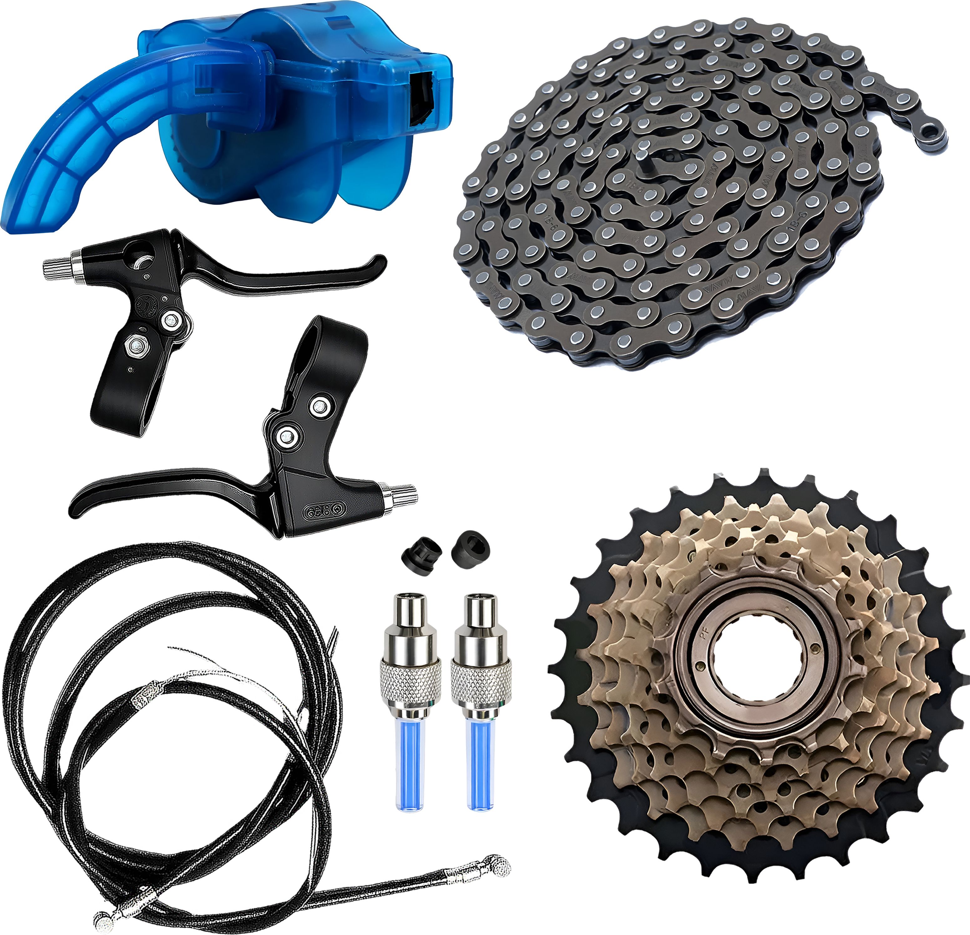 razaiq Bicycle Chain Cleaner, Chain, Cassette & LED Tyre Valve Cap Combo Kit Bicycle Brake Disk-picture-29