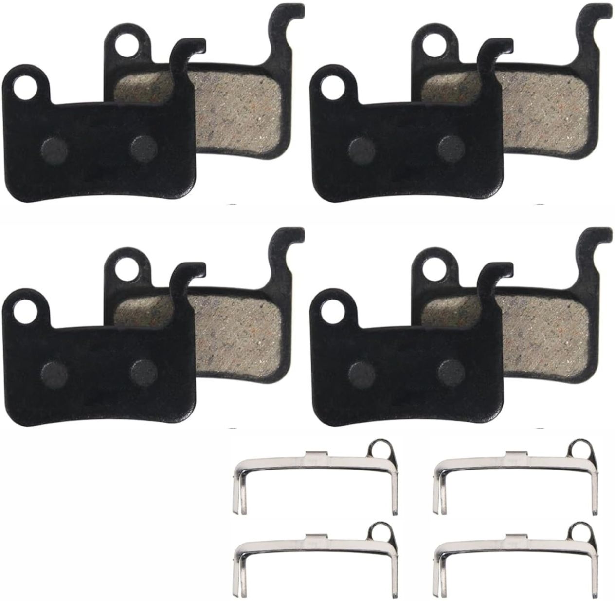 Bicycle Disc Braking Pads 4pair Resin MTB Mountain Bike Semi Metal Disc Machine Bicycle Brake Disk-image-2