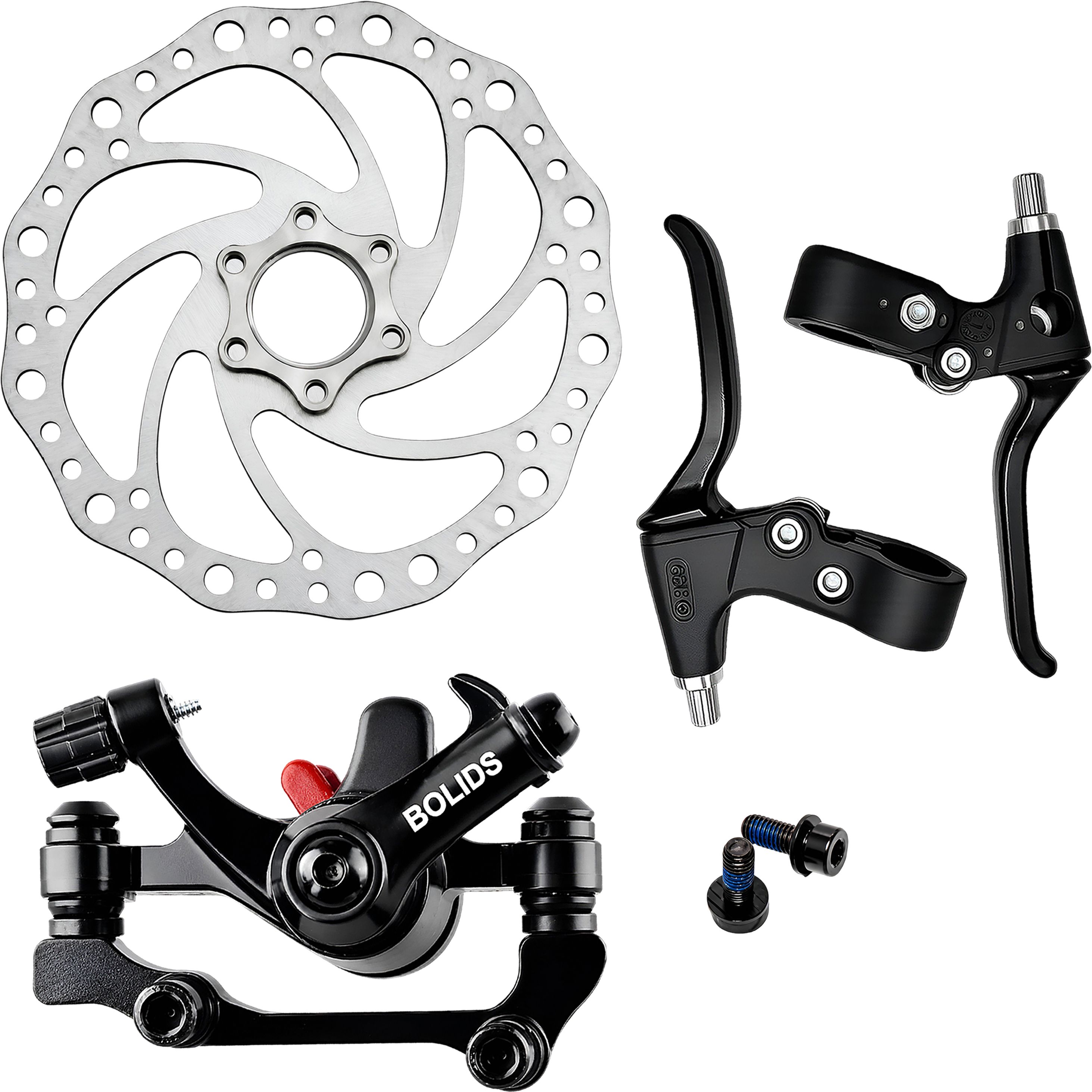 Bicycle Disc Brake Set with Brake Lever & 160mm Rotor Plate Ring Kit Bicycle Brake Disk-image-38