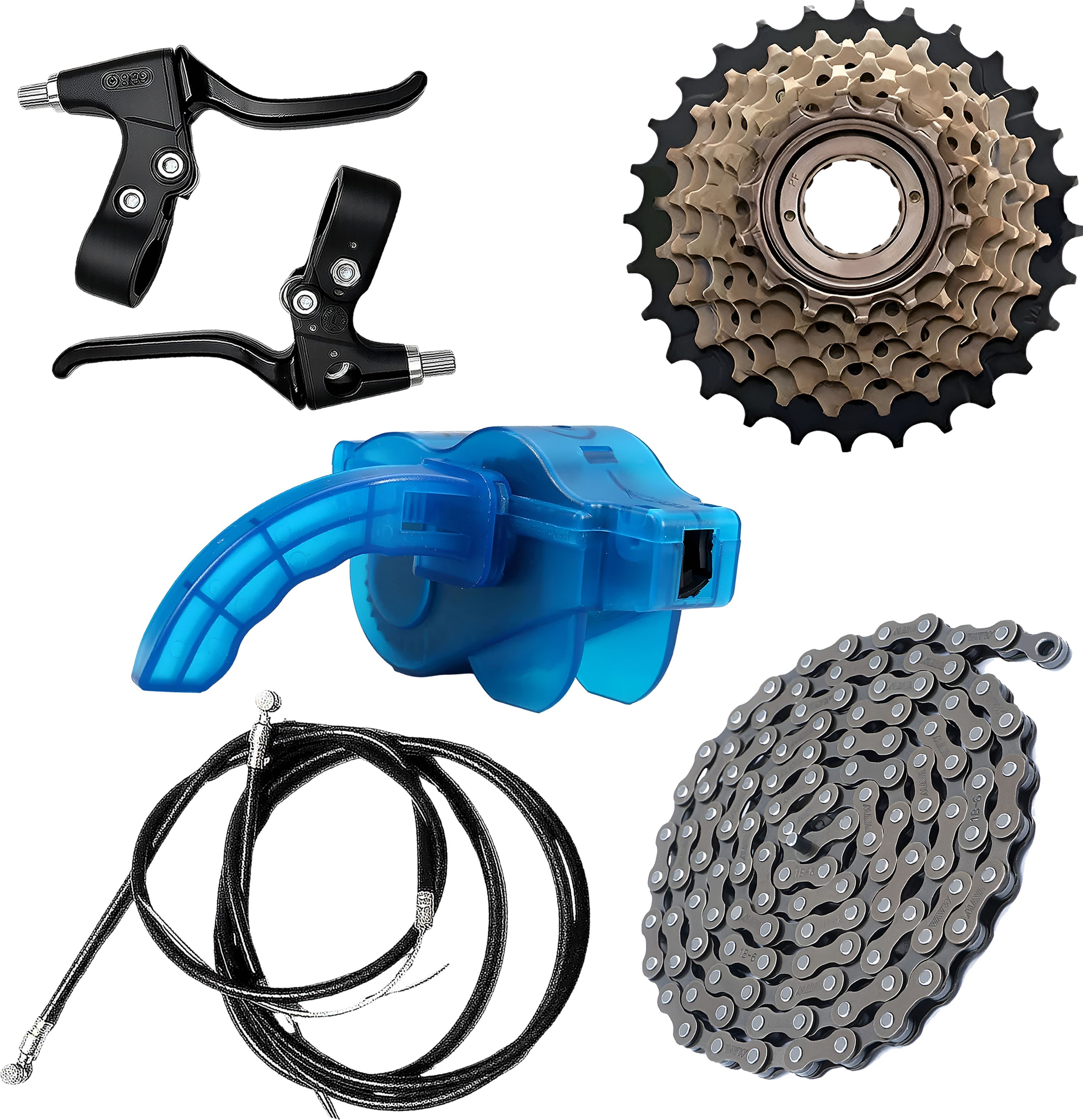 razaiq Bicycle 7 Speed Cassette, Chain Cleaner & Disc Brake Lever Cable Kit Bicycle Brake Disk-picture-37