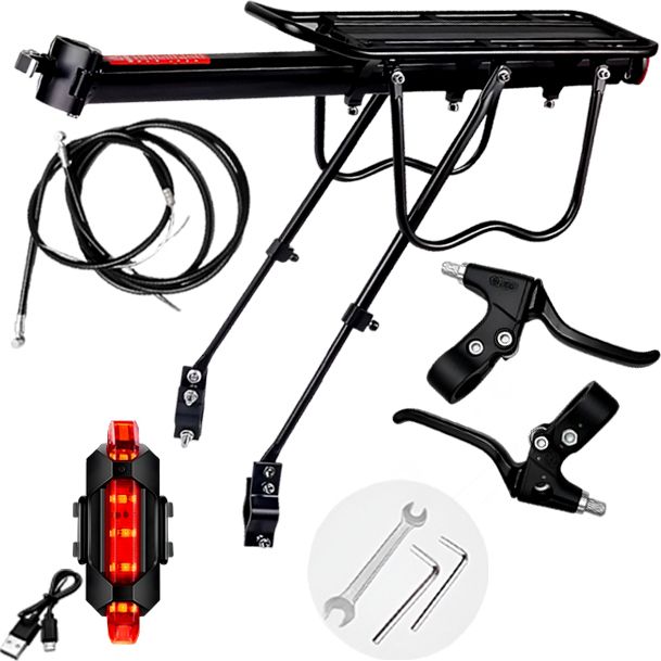 razaiq Bicycle Luggage Carrier Waterproof LED Tail Light Brake Cable Wire Set Aluminium Bicycle Carrier-picture-48