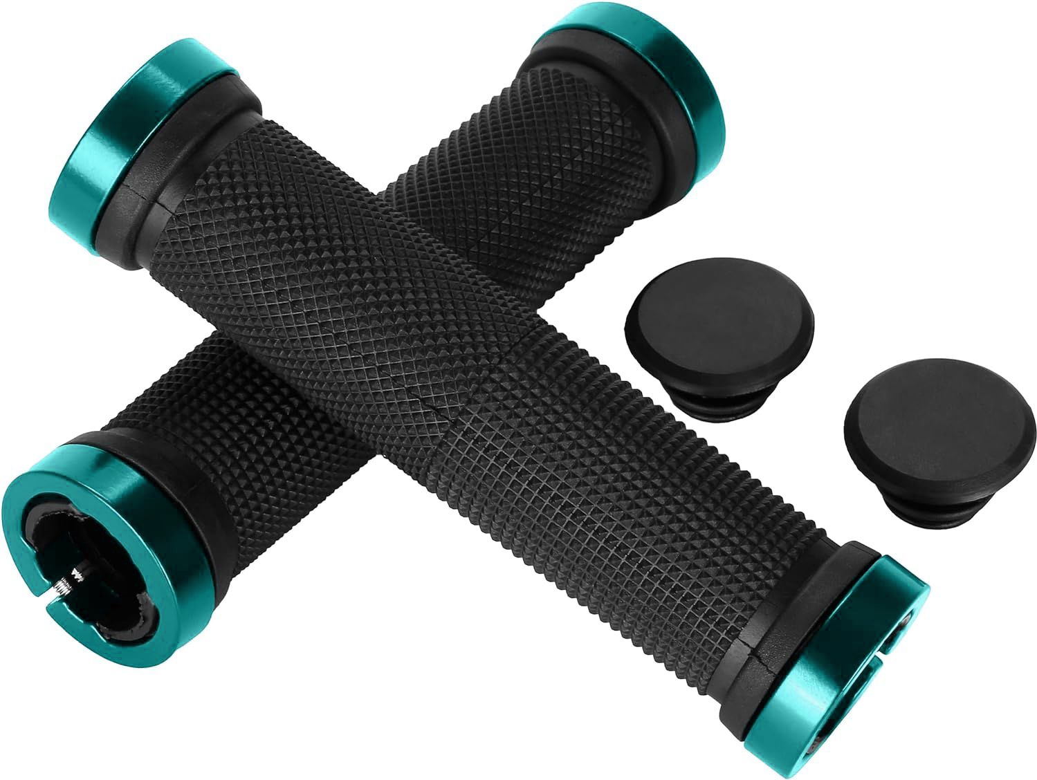 Bicycle Grip Cycling Lock-on Anti-Slip Cycle Handle Grips 1pair (Blue) Bicycle Handle Grip-image-13